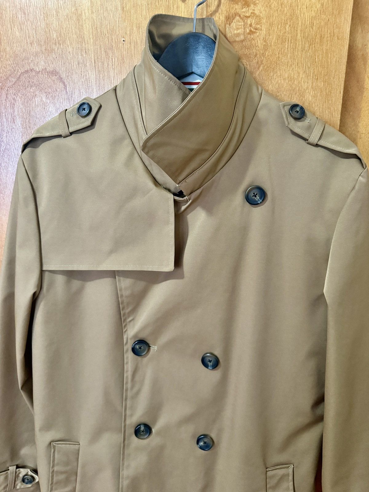 Other Men's Luxury Brown Double Breasted Lined Rain Trench Coat Size US M / EU 48-50 / 2 - 4 Thumbnail