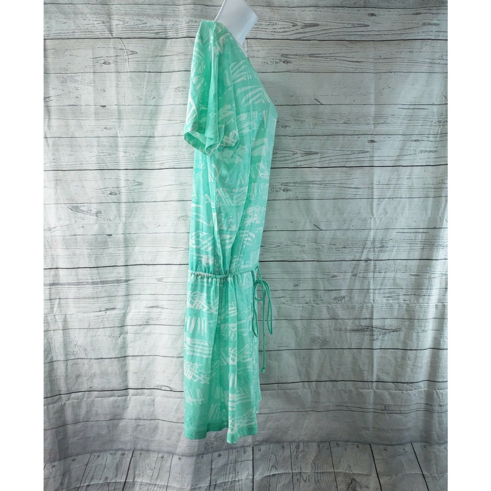 Vintage Margaritaville Womens Dress Sz Small Mint Green Short Sleeve Cotton Blend Dress Short Sleeve Casual T-Shirt Dress Womens Mens Girls Boys Size 28" / US 6 / IT 42 - 3 Thumbnail
