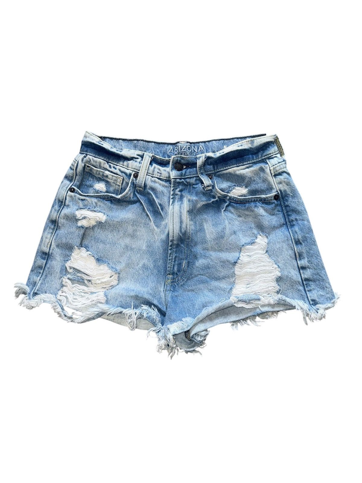 Arizona Jean Co. Women’s-Juniors High-Rise Light Wash Shorts Size 5 Size 26" / US 2 / IT 38 - 1 Thumbnail