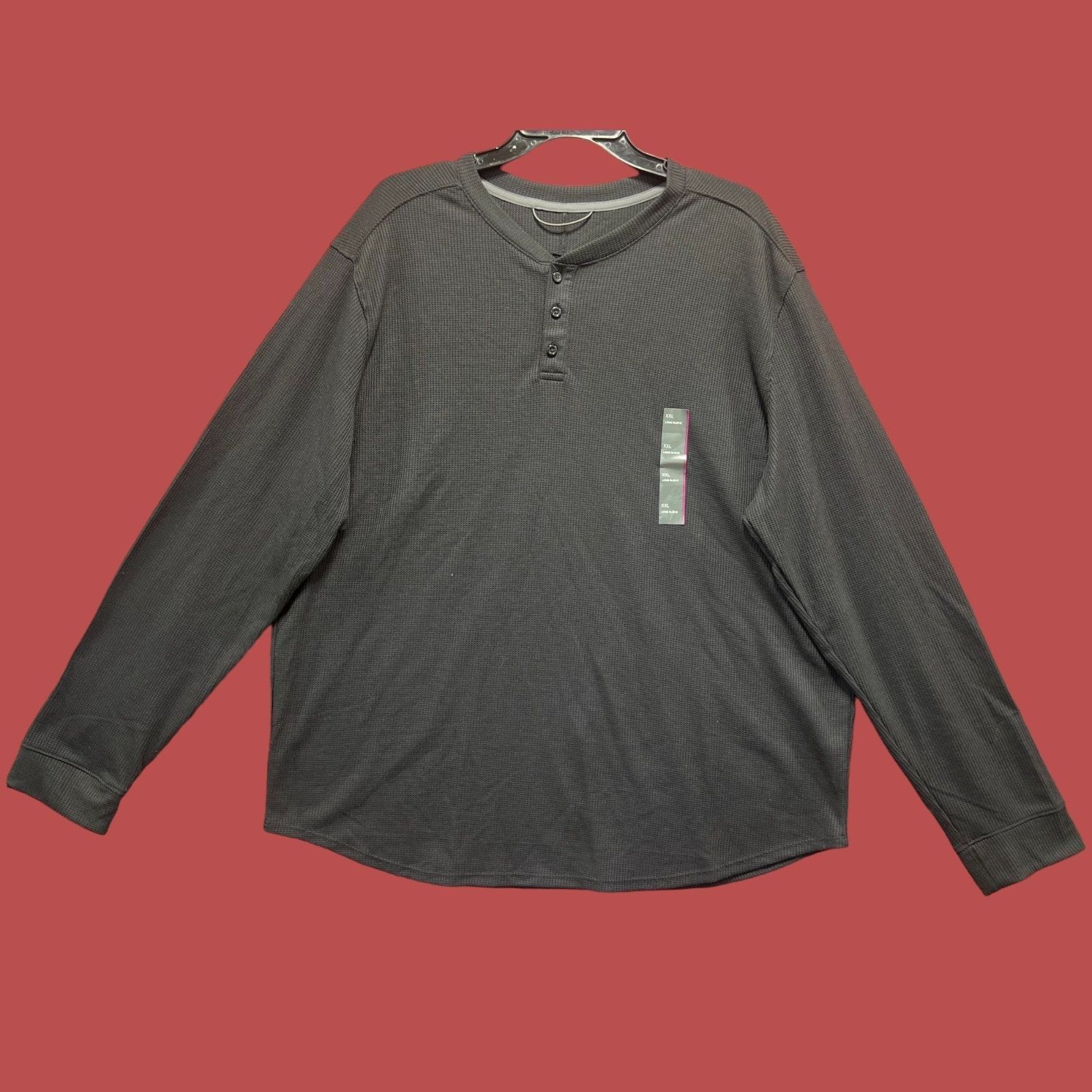 Other All In Motion - Men's Waffle-Knit Henley Athletic Top - Blac Size US XXL / EU 58 / 5 - 3 Thumbnail