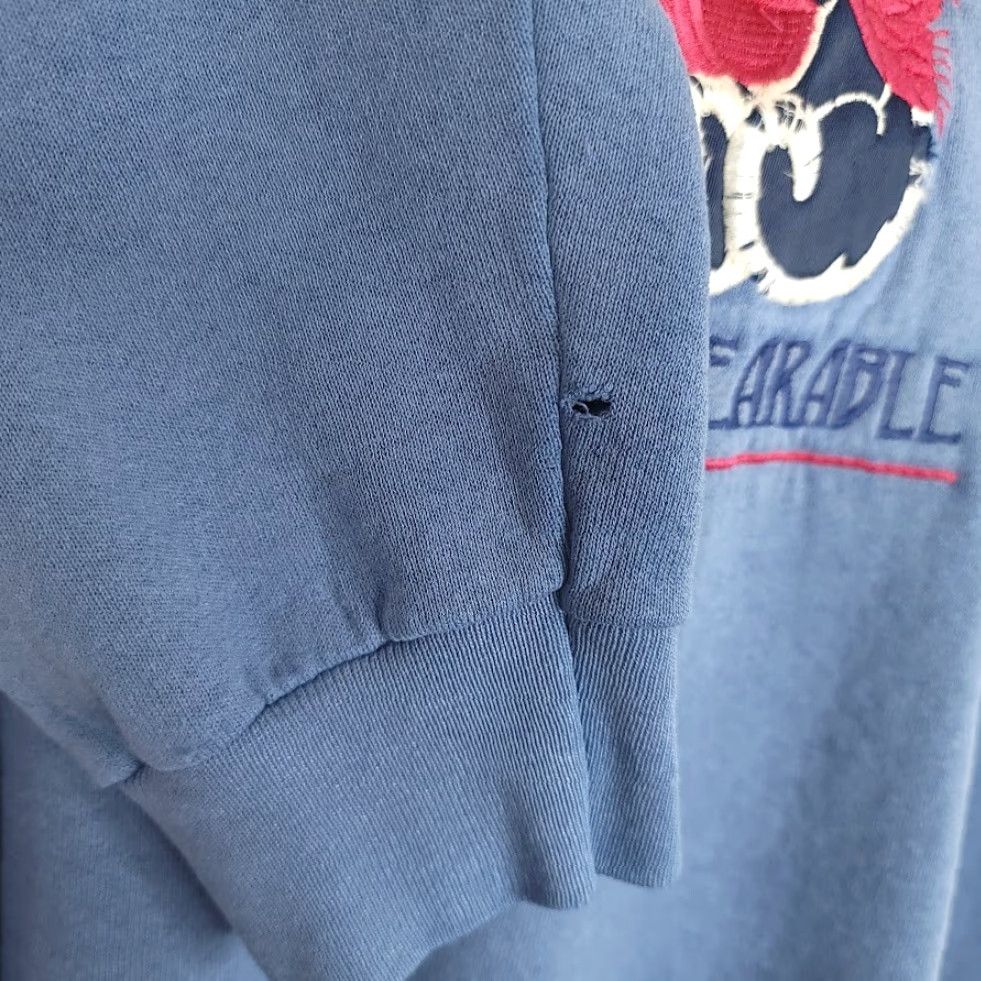 Vintage VINTAGE Unbearable Winter Sweatshirt Mens 3XL Blue Cotton Mix Embroidered 80s Christmas Teddy Bear Made In USA Winter Is Unbearable Mens 3XL Size US XXL / EU 58 / 5 - 4 Thumbnail