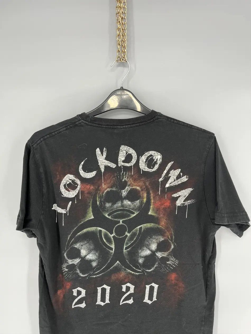 Band Tees × Vintage Vintage Y2K spiral skull like a boss lockdown 2020 Dead Face Size US M / EU 48-50 / 2 - 3 Thumbnail