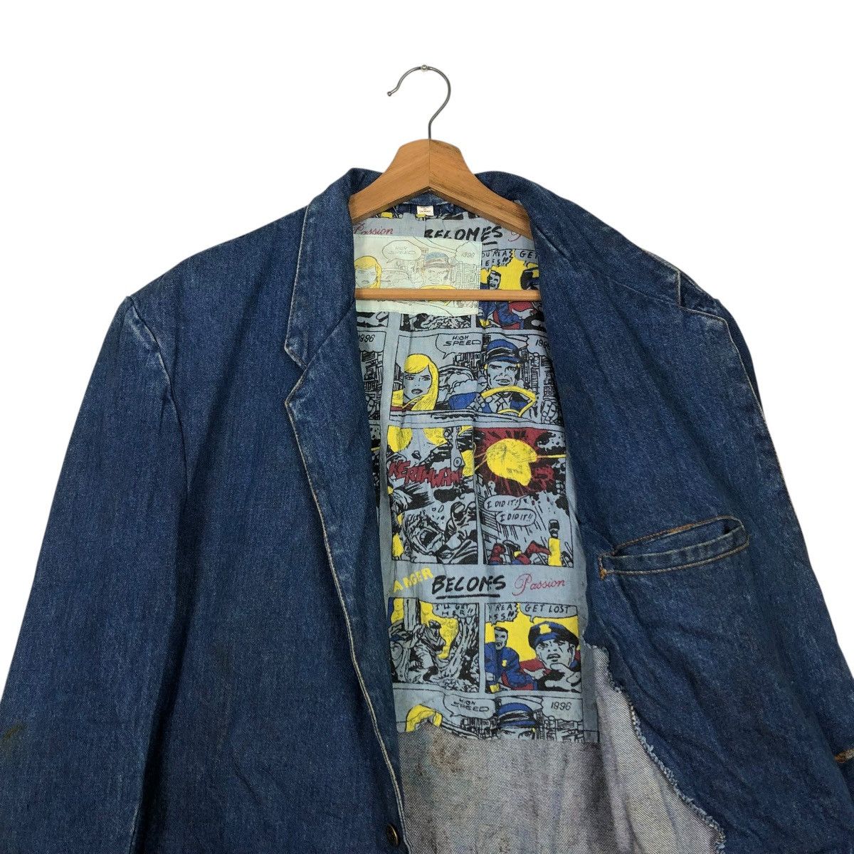 Hysteric Glamour 🔥VINTAGE CHORE WORK DENIM JACKET CARTOON BLANKET 1996 Size US M / EU 48-50 / 2 - 14 Thumbnail