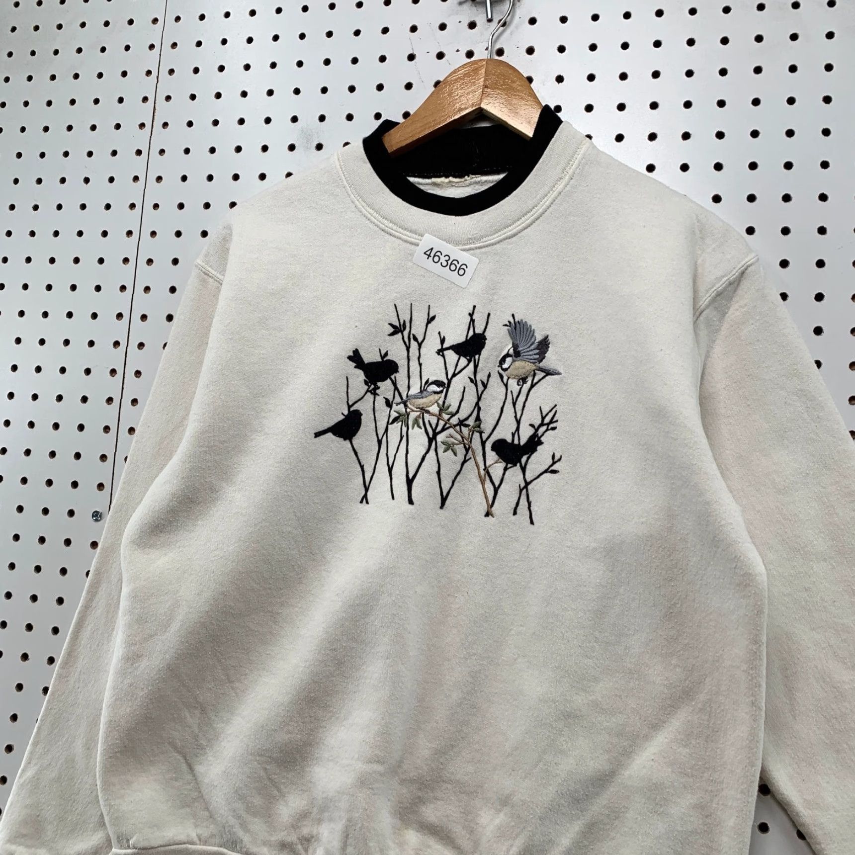 Vintage VINTAGE Morning Sun Sweatshirt Woman Large White Embroidered Top Stitch Bird Crewneck Regular Pullover Size L / US 10 / IT 46 - 5 Thumbnail