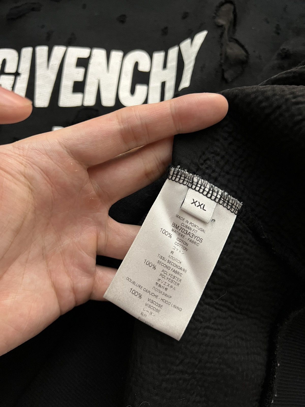 Givenchy Distressed Sweatshirt Tags Givenchy Black White