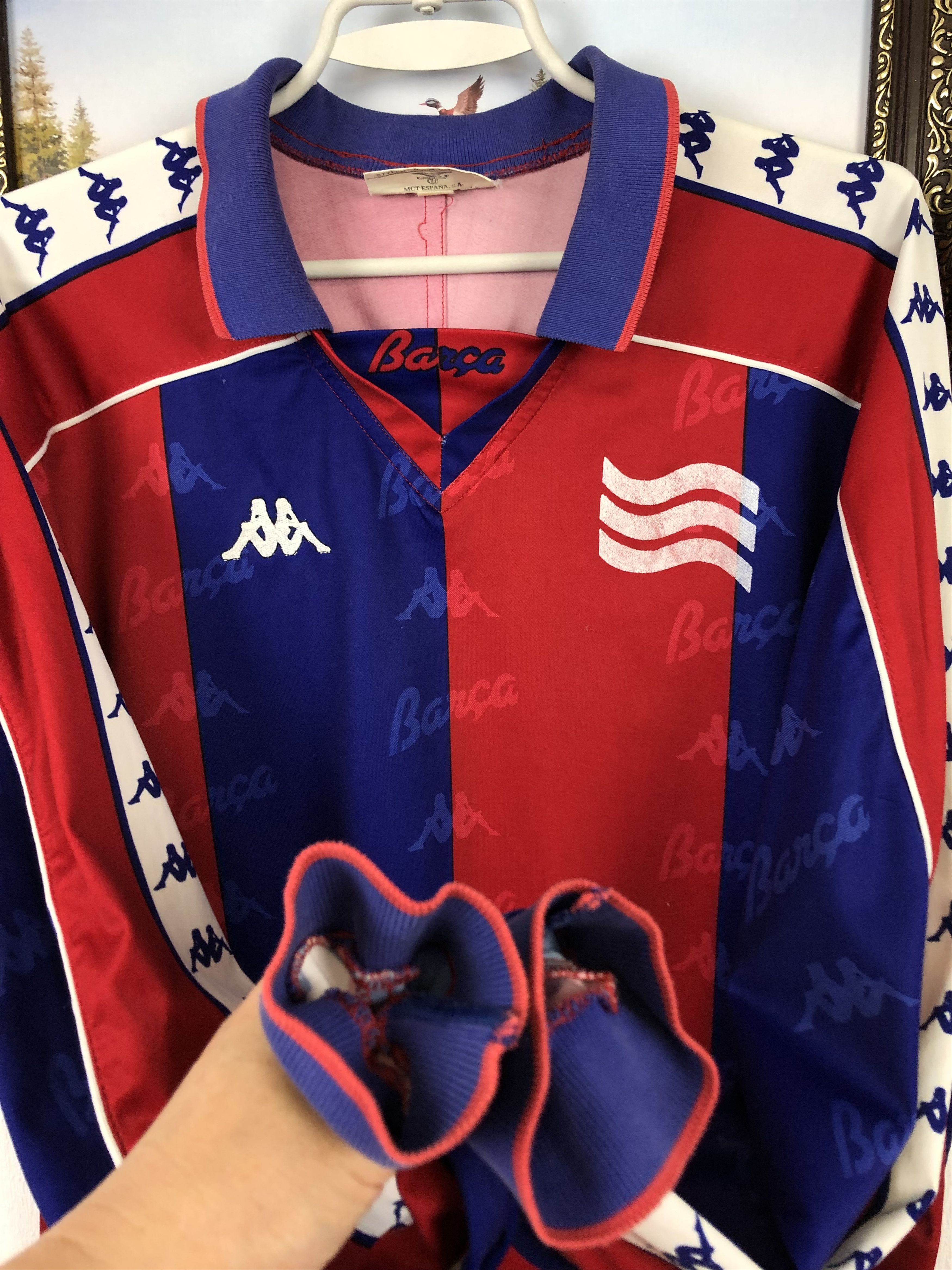 Kappa × Vintage Barcelona Home football shirt 1992 Soccer Long Sleeve Jersey Size US XL / EU 56 / 4 - 6 Thumbnail