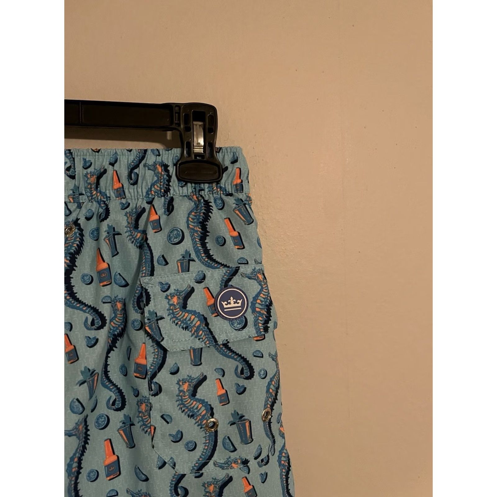 Peter Millar VINTAGE Peter Millar Seaside Collection Swim Trunks Seahorses Lined 8" Men's Small Blue Trunks Mens Small Swim Bottoms 8" inseam Size 36R - 4 Thumbnail