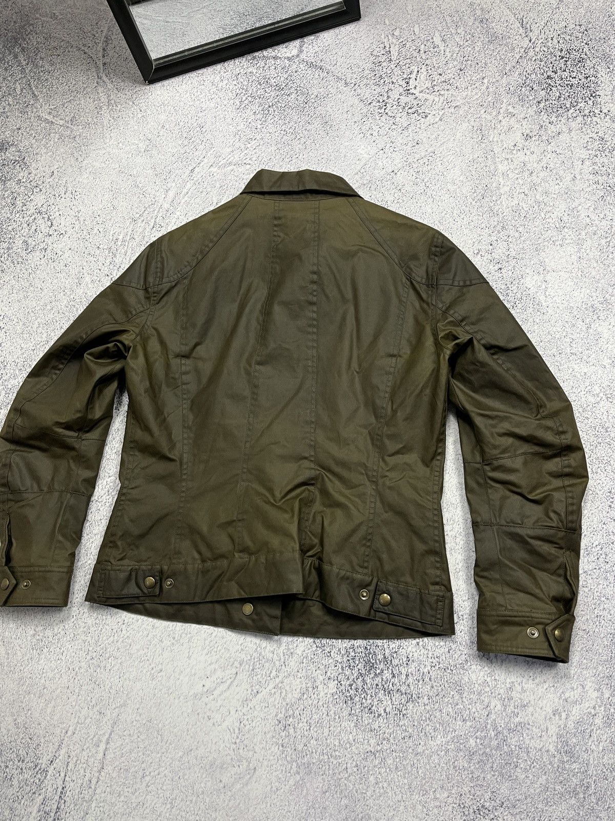 Belstaff × Vintage Belstaff Moto Waxed Women’s Plaid Jacket Cropped Biker Rare Size L / US 10 / IT 46 - 19 Thumbnail