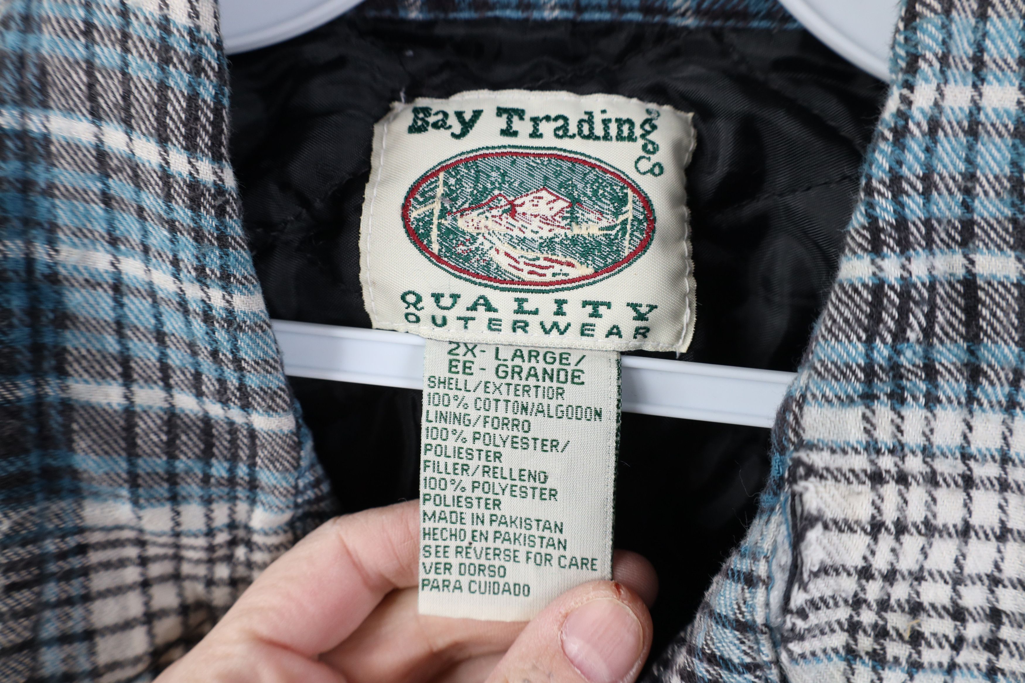 Vintage Vintage 90s Streetwear Flannel Button Shirt Jacket Plaid Size US XXL / EU 58 / 5 - 8 Thumbnail