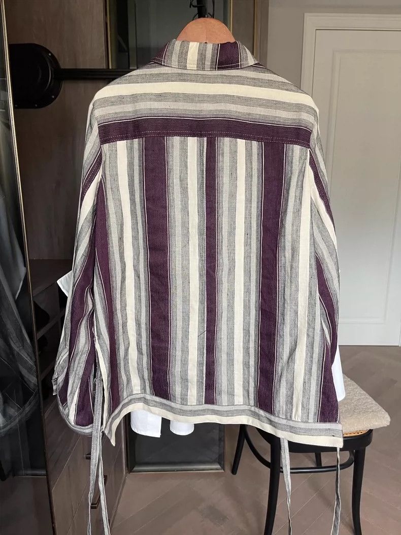 Loewe LOEWE Stripe linen cotton jacket Size 4XL / US 24-26 - 6 Thumbnail