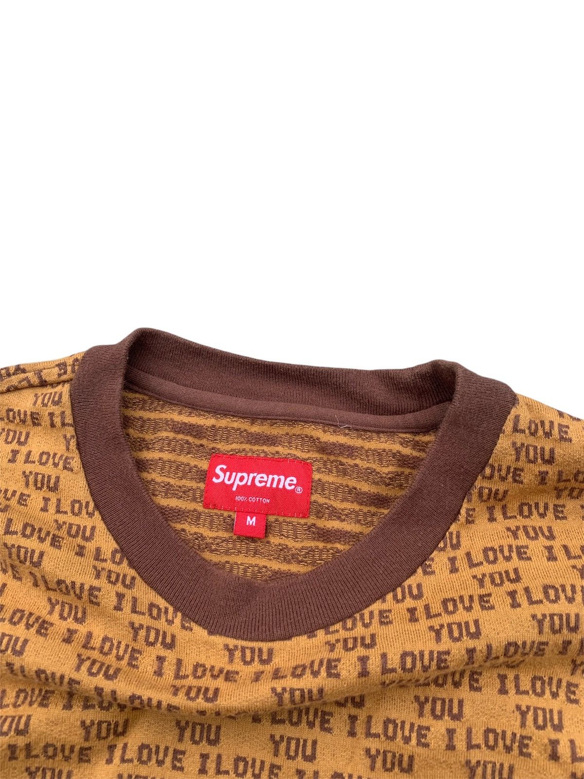 Supreme × Vintage Supreme ‘ I love you ‘ jacquard long sleavee tee Size US M / EU 48-50 / 2 - 4 Thumbnail