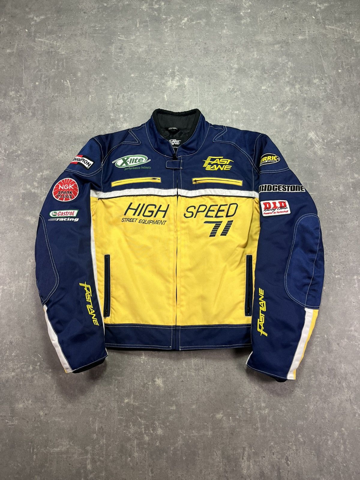 NASCAR Vintage High Speed #71 Fast Lane Nascar Racing Moto Jacket Size US XXL / EU 58 / 5 - 1 Thumbnail