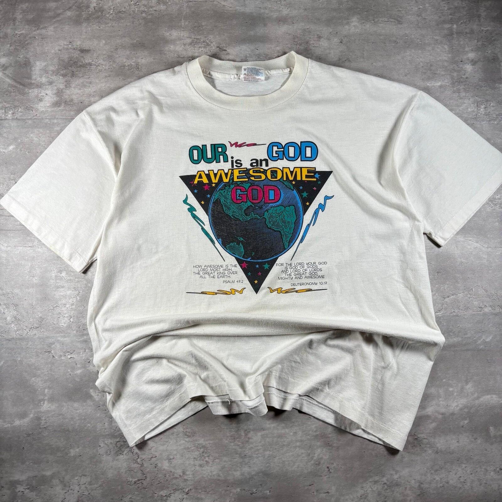 Hanes Vintage 90s “Our God is a awesome God” tee Size US XL / EU 56 / 4 - 9 Thumbnail