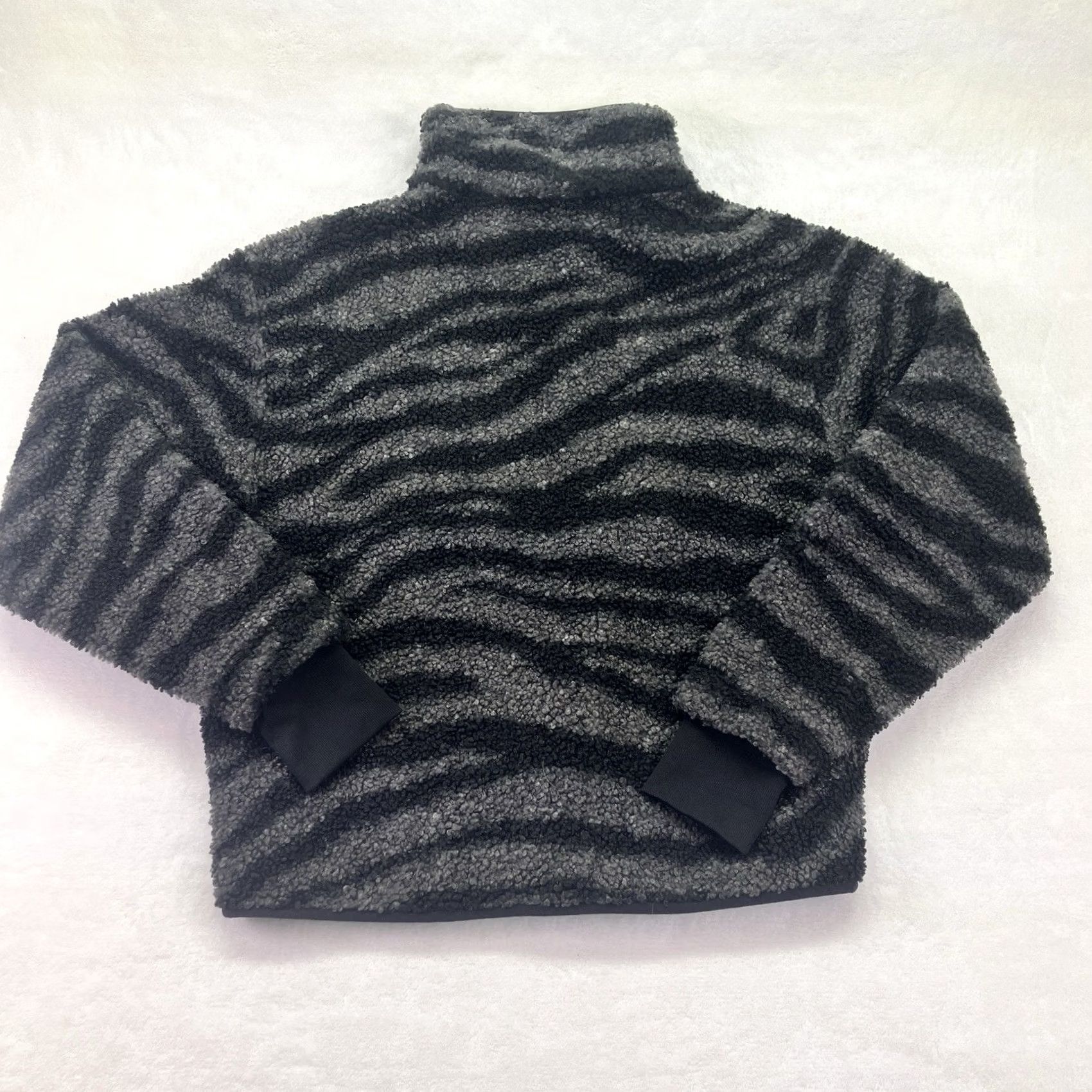 Varley Varley Jacket Womens M Black Zebra Print Sherpa Fleece Full Zip Gray Size Size M / US 6-8 / IT 42-44 - 3 Thumbnail