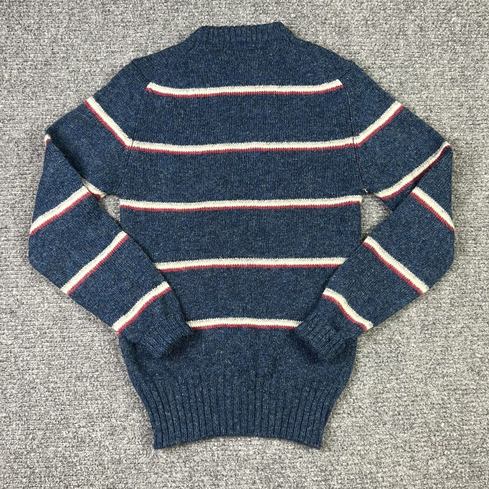 Vintage VINTAGE Ardsley Sweater Mens Small Blue Striped Wool 90s Crew Neck Knit All Pure Wool Size US S / EU 44-46 / 1 - 3 Thumbnail