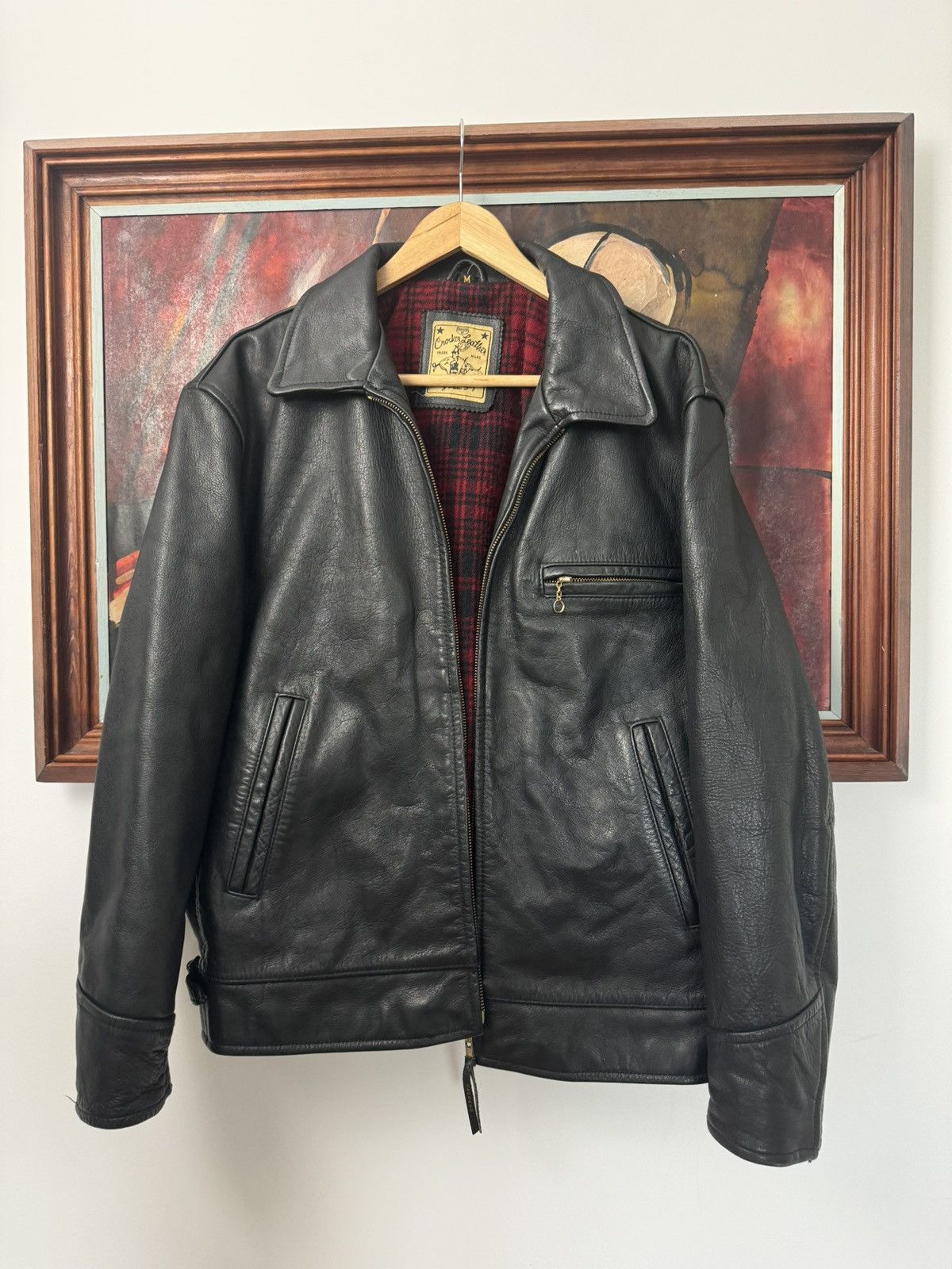 Crocker Vintage Genuine retailer Leather Jacket