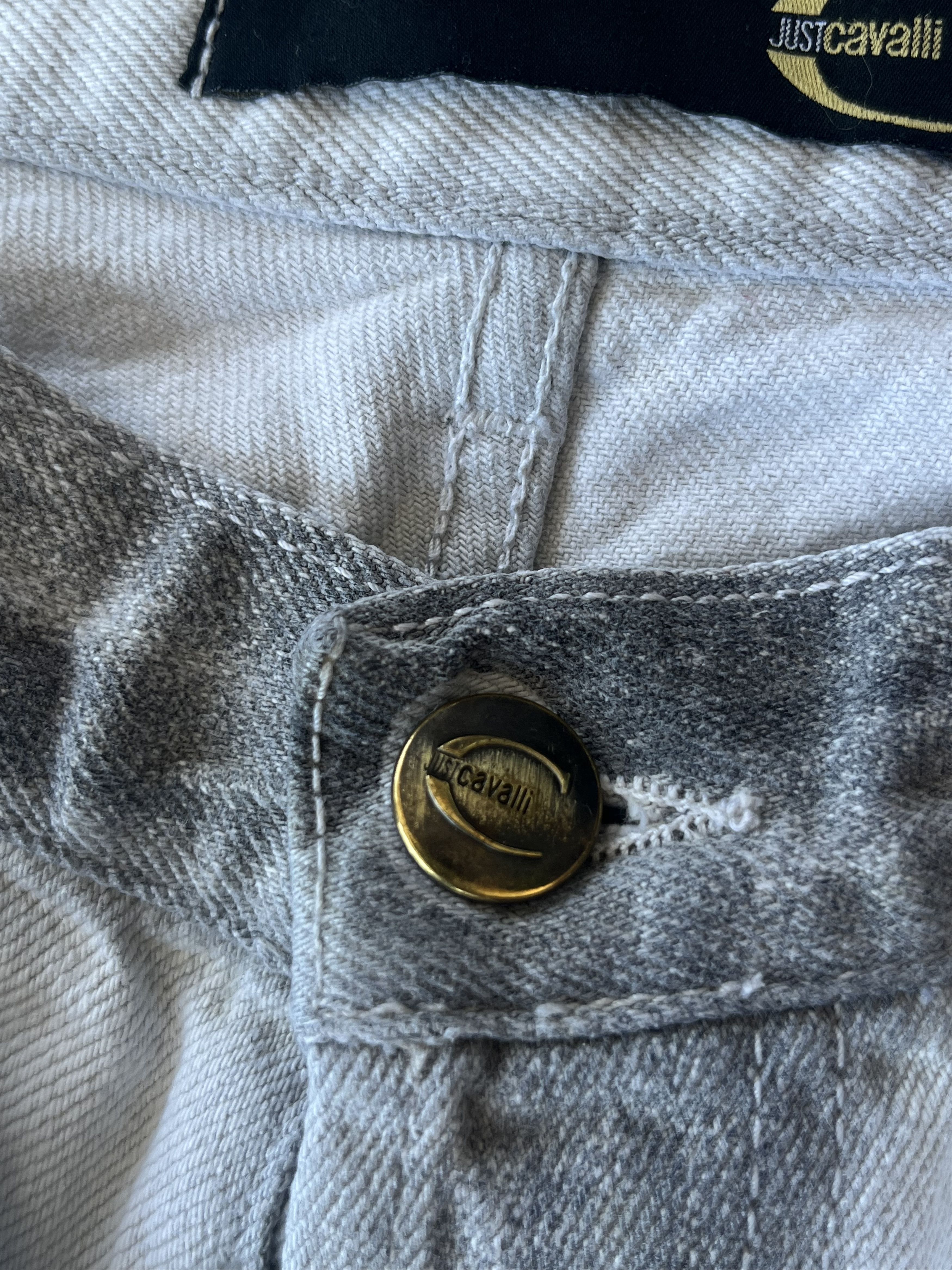 Just Cavalli JUST CAVALLI Men’s Regular Straight Jeans White/Gray Color Size US 30 / EU 46 - 7 Thumbnail