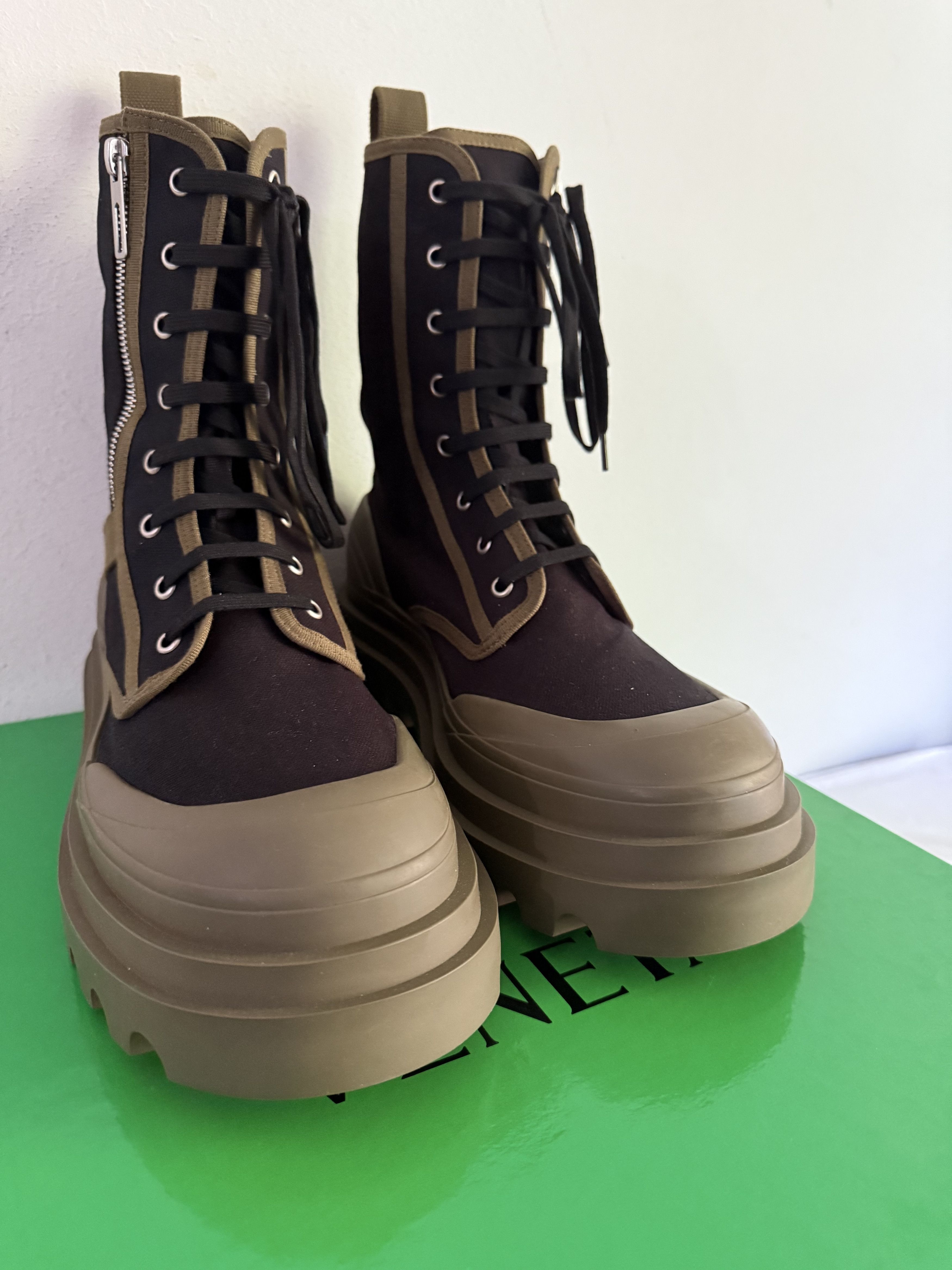 Bottega Veneta Lug Canvas Lace-Up Boots Size US 9 / EU 42 - 6 Thumbnail