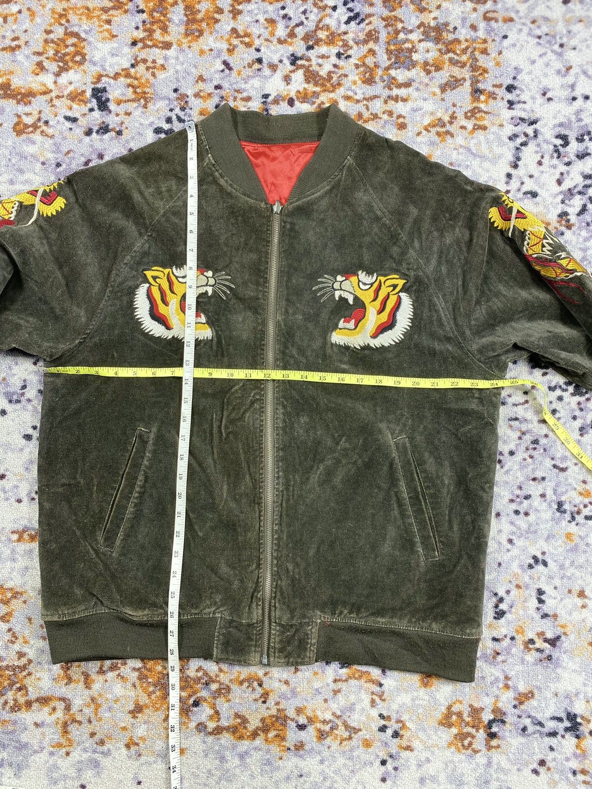 Avirex × Tsumori Chisato × Vintage SUPER RARE VTG AVIREX SUKAJAN SOUVENIR BOMBER JACKET VELVET Size US XL / EU 56 / 4 - 11 Thumbnail