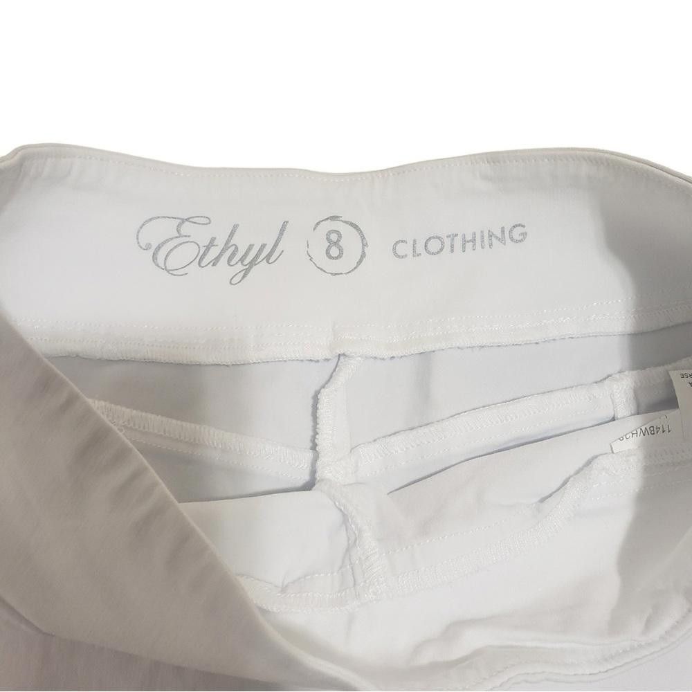 Designer Ethyl White Calf Laced White Jeans 8 Size 30" / US 8 / IT 44 - 5 Thumbnail