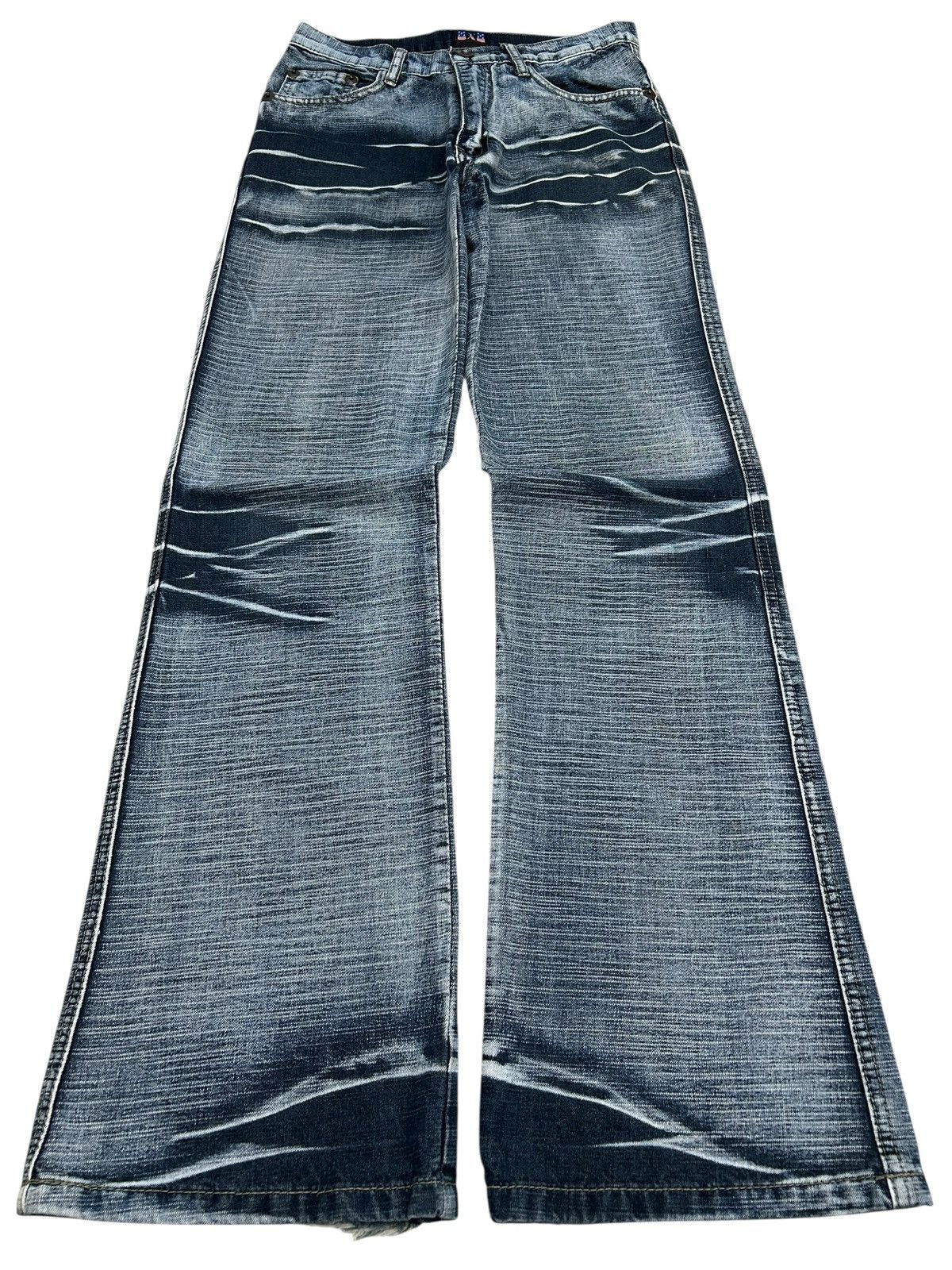 Hysteric Glamour Flare Jeans Painted Washed Heavy Whisker Size 27" / US 4 / IT 40 - 1 Thumbnail