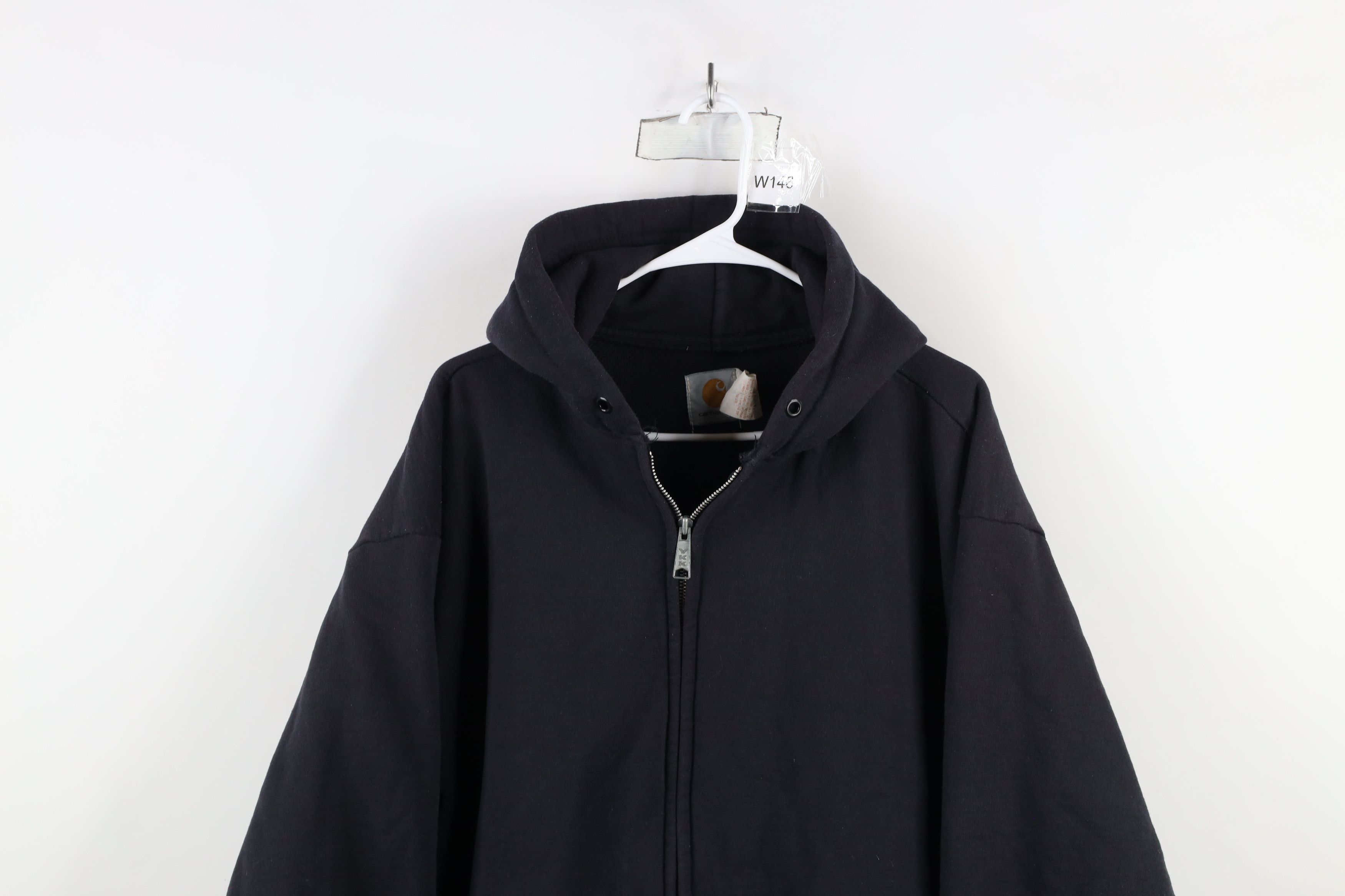 Carhartt × Vintage Vintage 90s Carhartt Lined Hooded Sweatshirt Jacket Blue USA Size US XXL / EU 58 / 5 - 2 Thumbnail