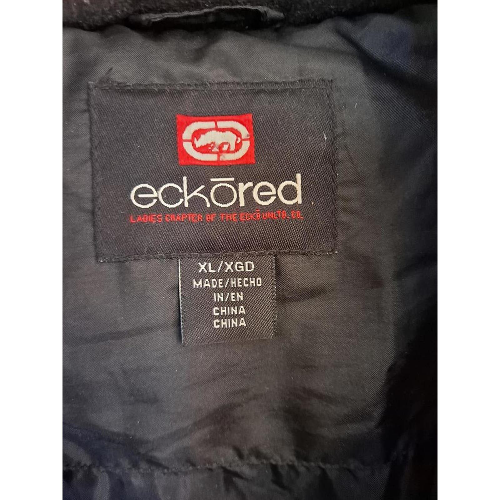 Ecko Unltd. Ecko Red‎ Long Black Hooded Puffer Coat Size XL Size XL / US 12-14 / IT 48-50 - 3 Thumbnail
