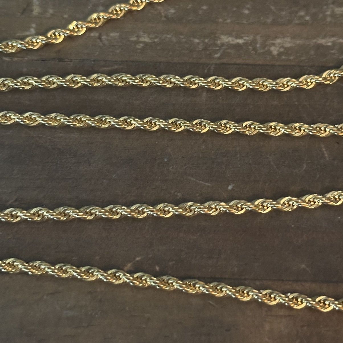 Vintage Vintage long gold tone rope chain necklace Size ONE SIZE - 4 Thumbnail