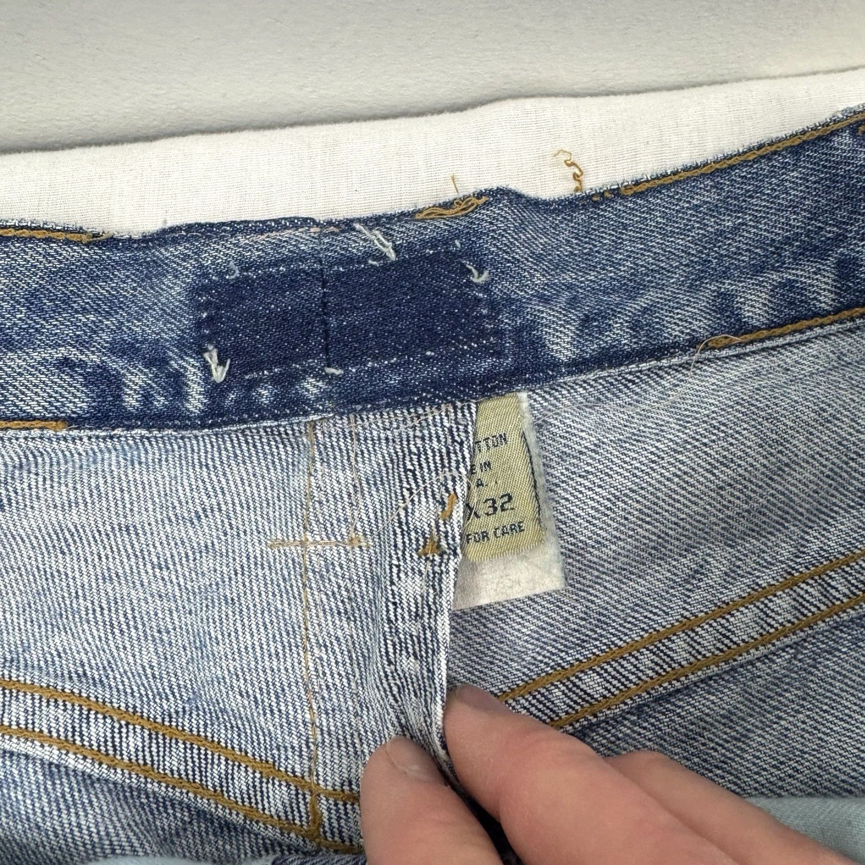 Abercrombie & Fitch VINTAGE Abercrombie & Fitch Jeans Hipster Y2K 90s Grunge Punk Baggy Wide-Leg Adult 38x32 Blue Mens Size US 38 / EU 54 - 5 Thumbnail