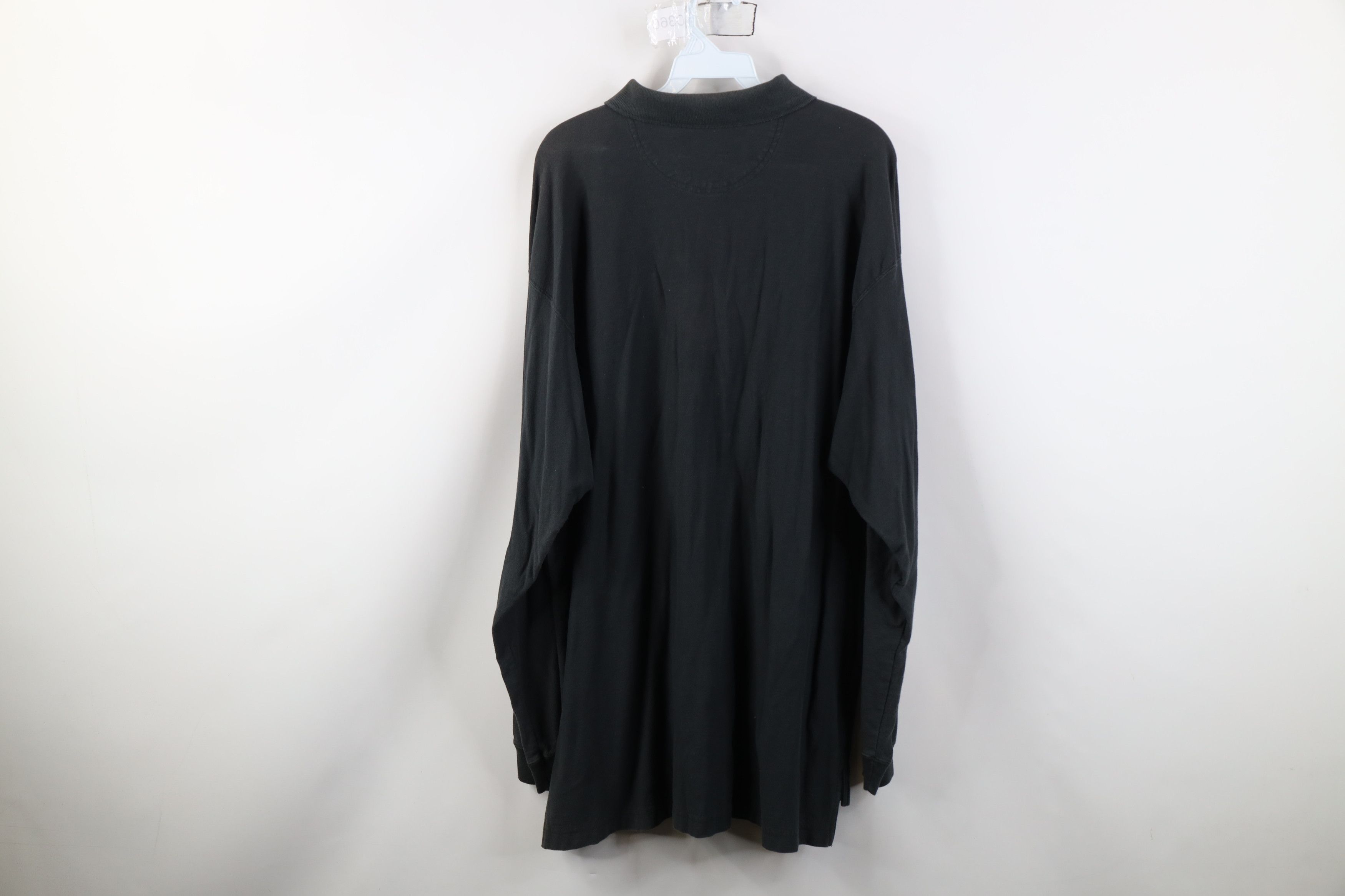 Vintage Vintage 90s Streetwear Fit Long Sleeve Rugby Polo Black Size US XL / EU 56 / 4 - 12 Thumbnail