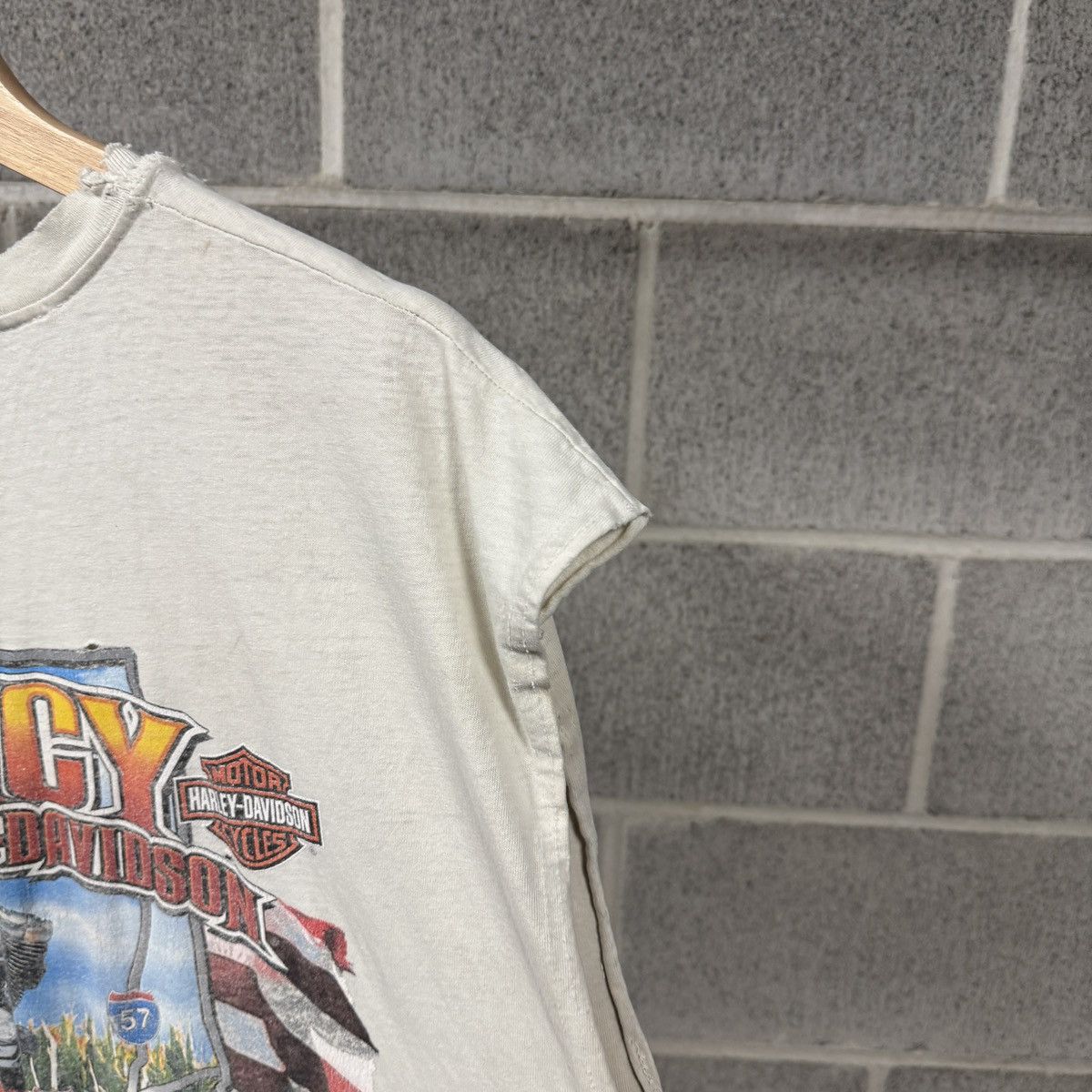 Harley Davidson Harley Davidson Thrashed Faded Distressed Shirt ERD Grunge Size US XXL / EU 58 / 5 - 9 Thumbnail