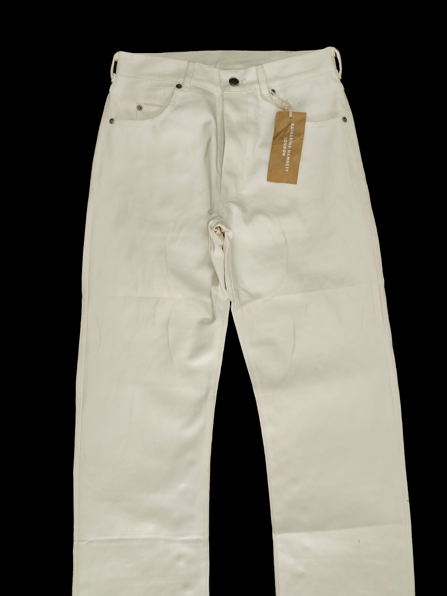 Katharine Hamnett London Katharine Hamnett London White Coated Denim Pants Size US 28 / EU 44 - 2 Thumbnail