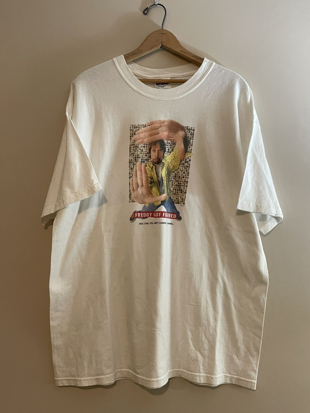 image of Vintage 2001 Freddy Got Fingered Movie T Shirt in White, Men's (Size XL)