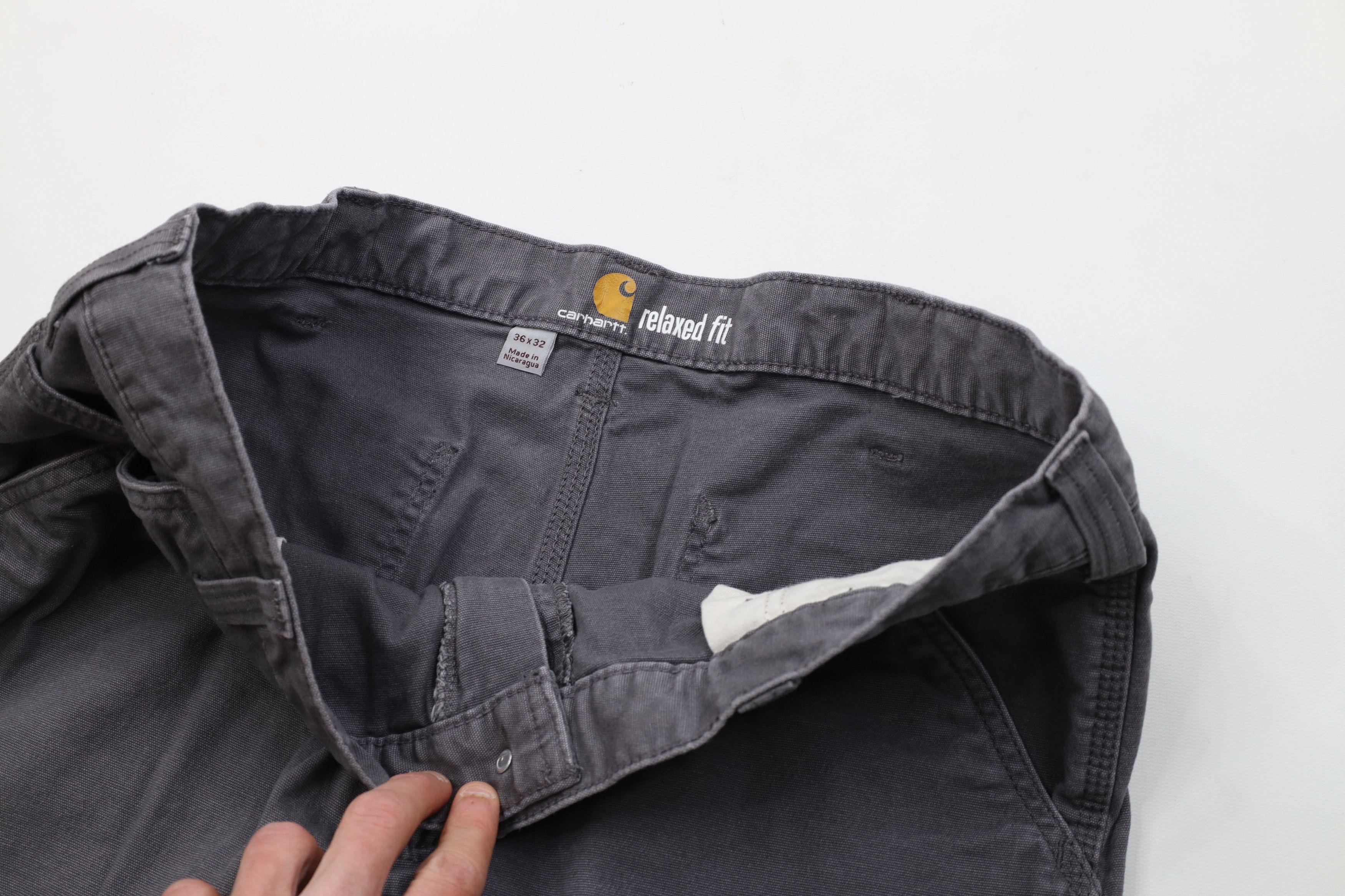 Carhartt Vintage Carhartt Relaxed Fit Canvas Wide Leg Dungaree Pants Size US 36 / EU 52 - 8 Thumbnail
