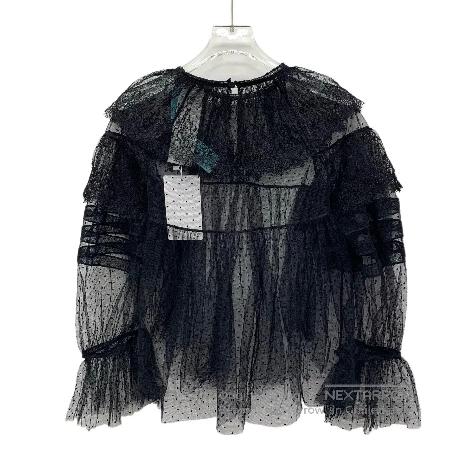Dior black polka dot silk long sleeve shirt. Size US XS / EU 42 / 0 - 2 Thumbnail