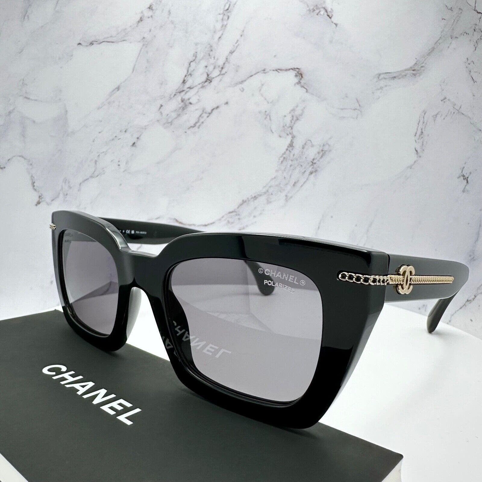 image of Chanel Black Gold Cc Logo Polarized 100% Authentic, Women's