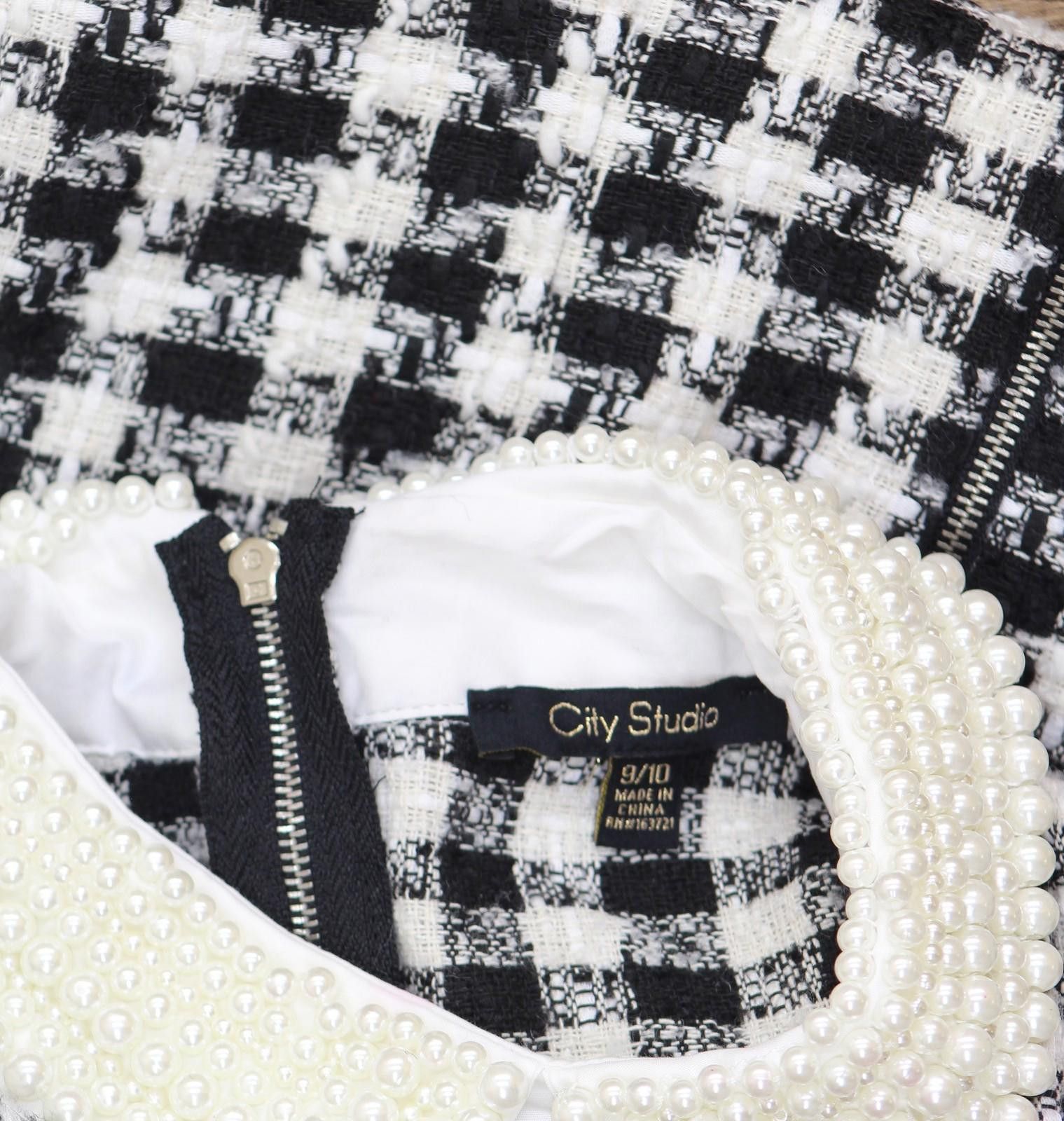 Other Nwt City Studios Juniors Shift Dress Black / Ivory 9/10 Size M / US 6-8 / IT 42-44 - 4 Thumbnail