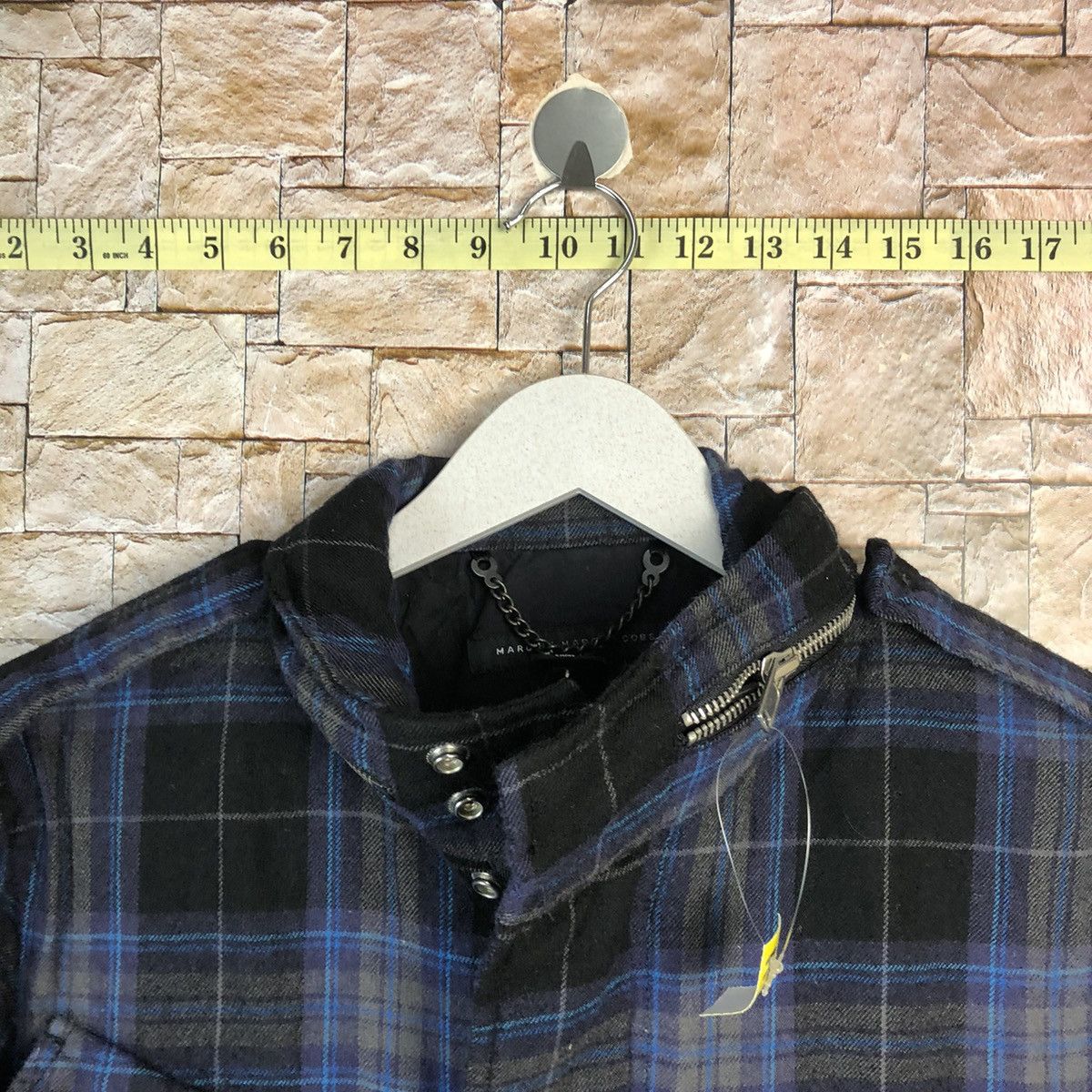 Japanese Brand Marc by Marc Jacobs checkered Blue Flannel jacket #A873 Size US S / EU 44-46 / 1 - 4 Thumbnail