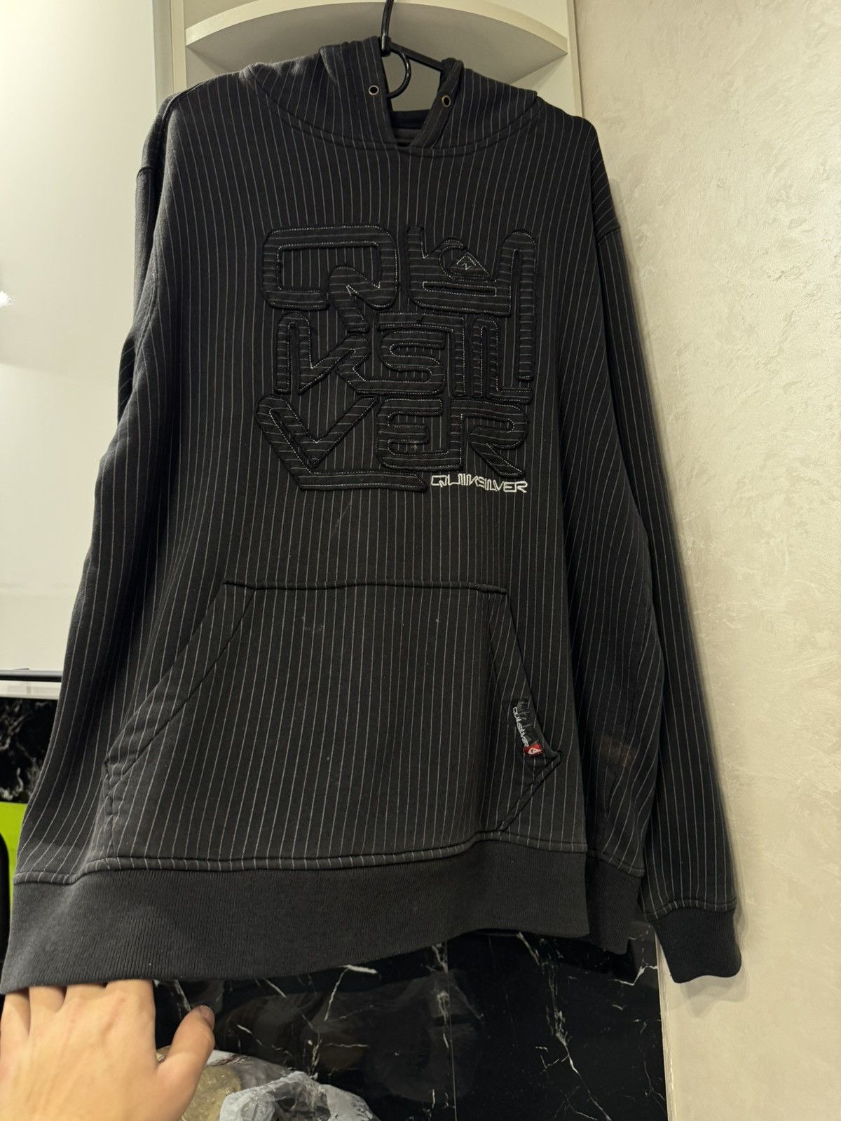 Quiksilver 🌪️ Vintage Quiksilver Big Logo Hoodie Serf Y2K SK8 Rep Size US L / EU 52-54 / 3 - 5 Thumbnail