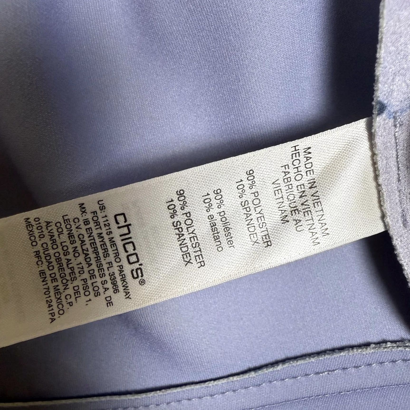 Vintage Chico's Blazer Women Size 0 Open Front Floral Lilac Blue Jacket Size XS / US 0-2 / IT 36-38 - 3 Thumbnail