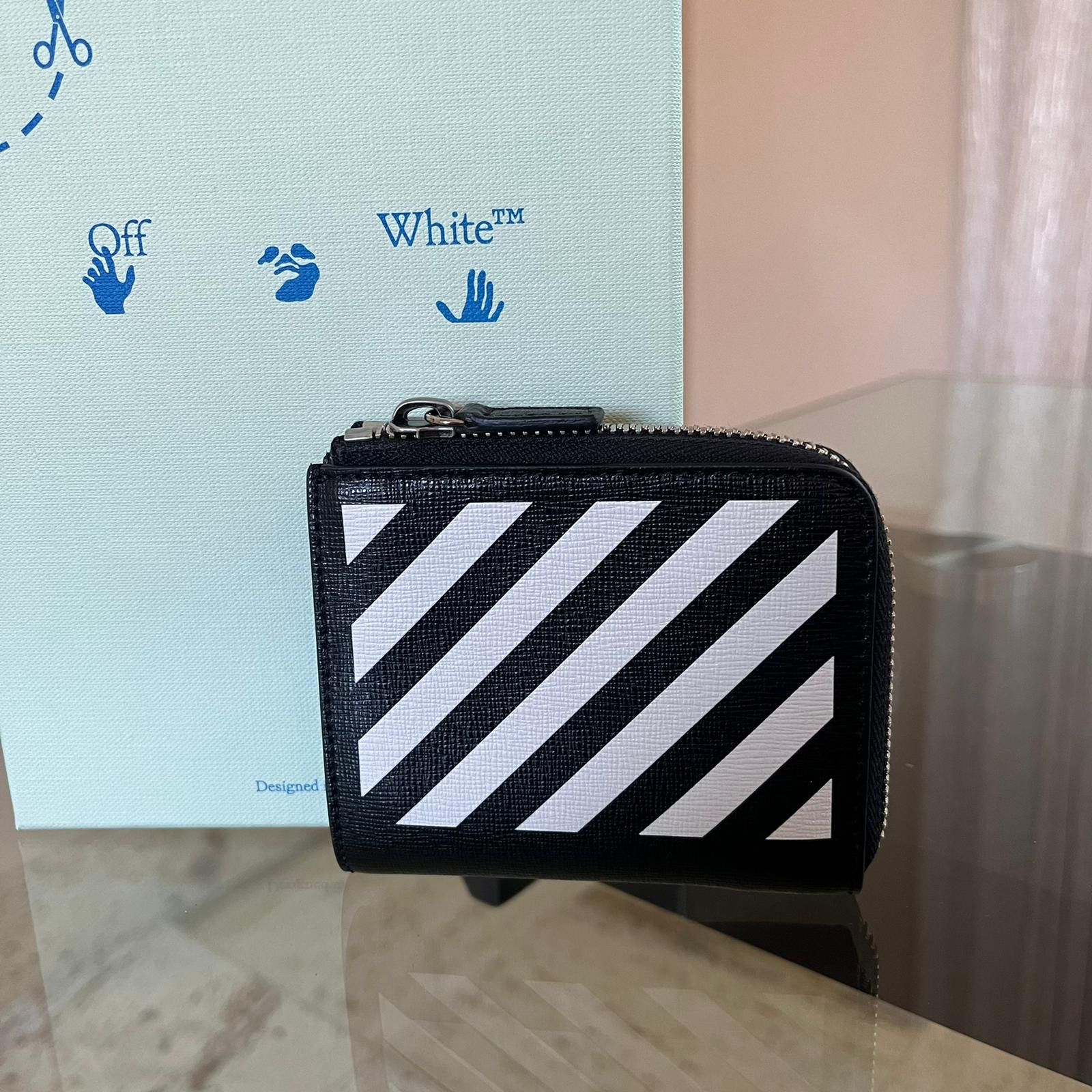 Off-White Diagonal Wallet in Black White Size ONE SIZE - 3 Thumbnail