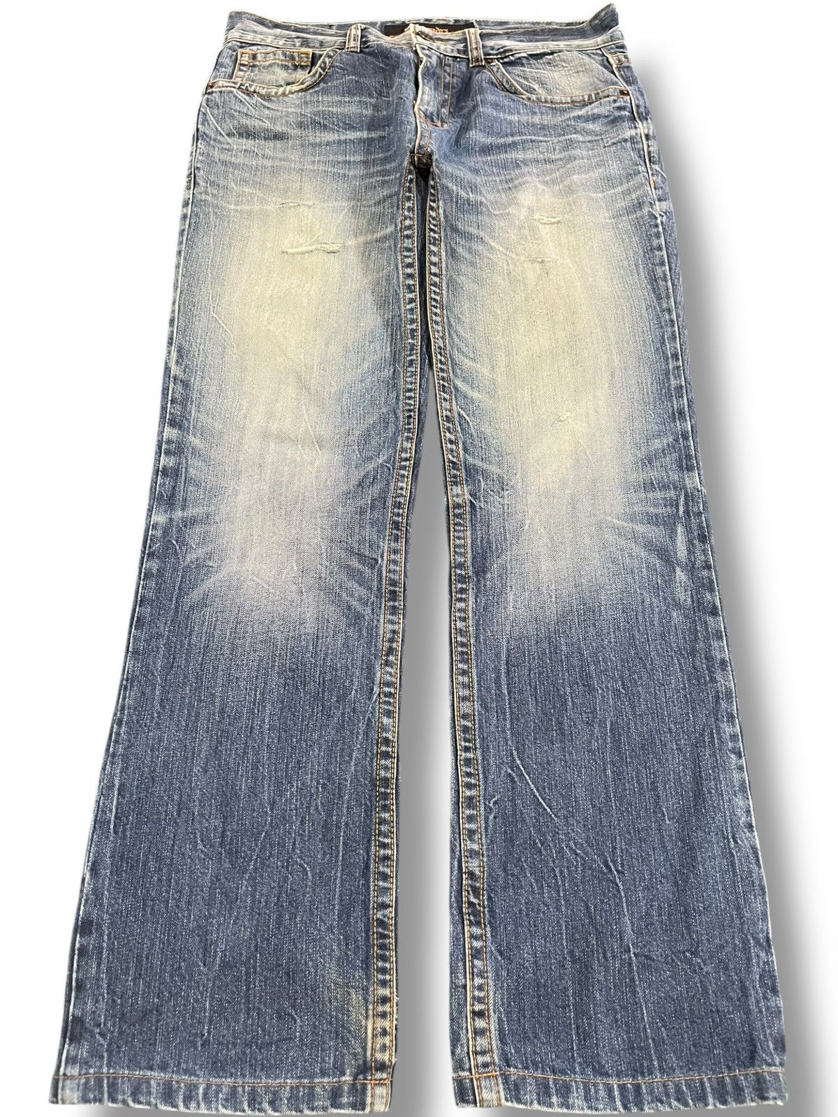 POST ARCHIVE FACTION (PAF) Vintage Clouds72 Studded Skull Patches Denim Size US 33 - 2 Thumbnail