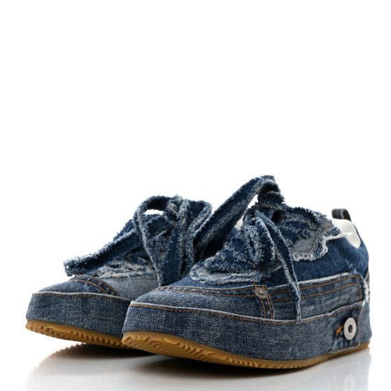 Loewe LOEWE Denim Low Top Sneakers Size US 12 / EU 45 - 2 Thumbnail