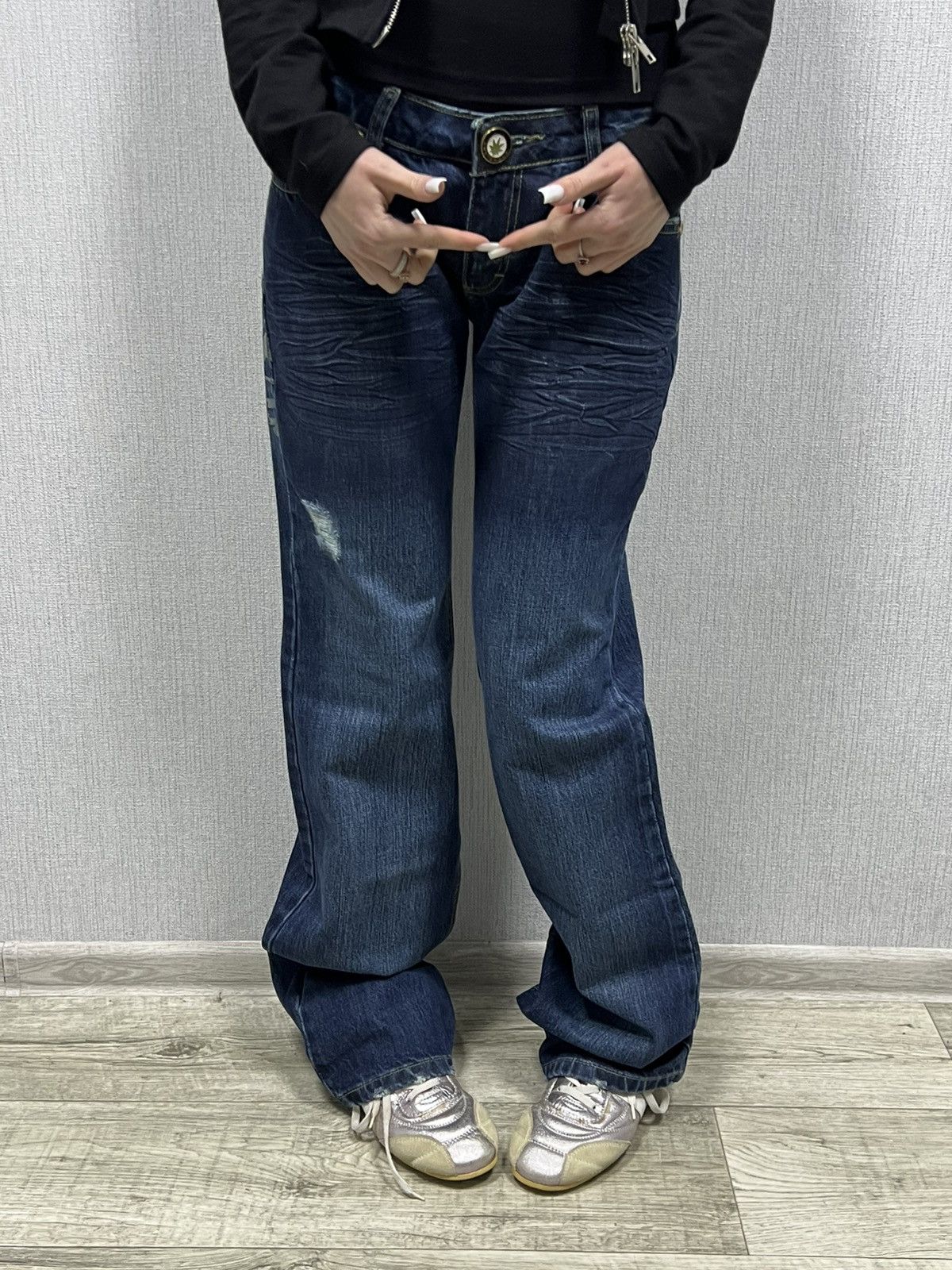 Dolce & Gabbana NEW! Crazy Vintage Dolce Gabbana Big Logo Flared Y2k Jeans Size 29" - 3 Thumbnail