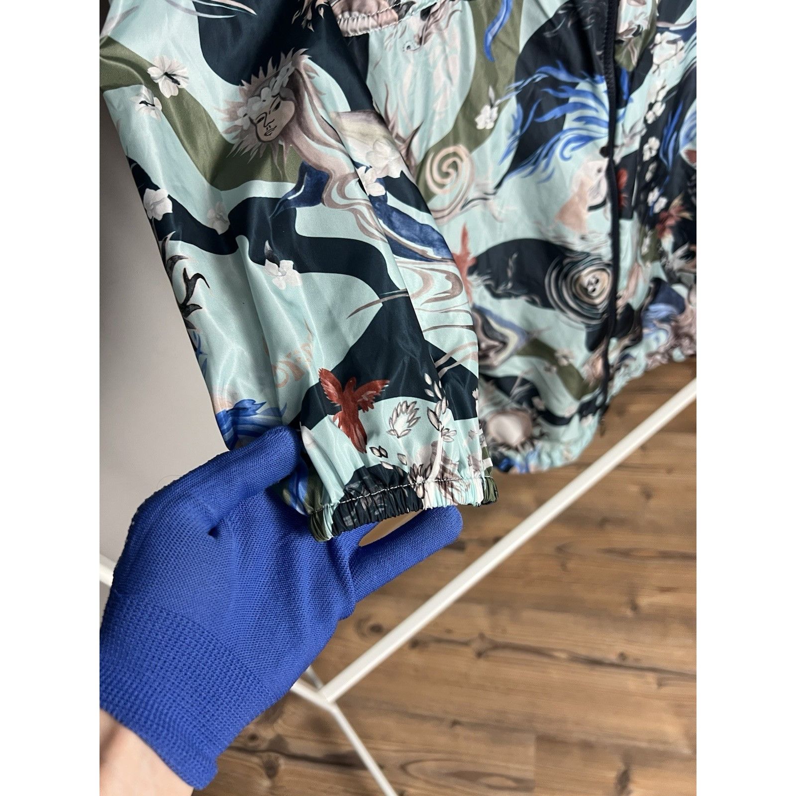 Moncler Moncler Lichen Women`s Blue Long Rain Coat Windbreaker Jacke Size M / US 6-8 / IT 42-44 - 5 Thumbnail