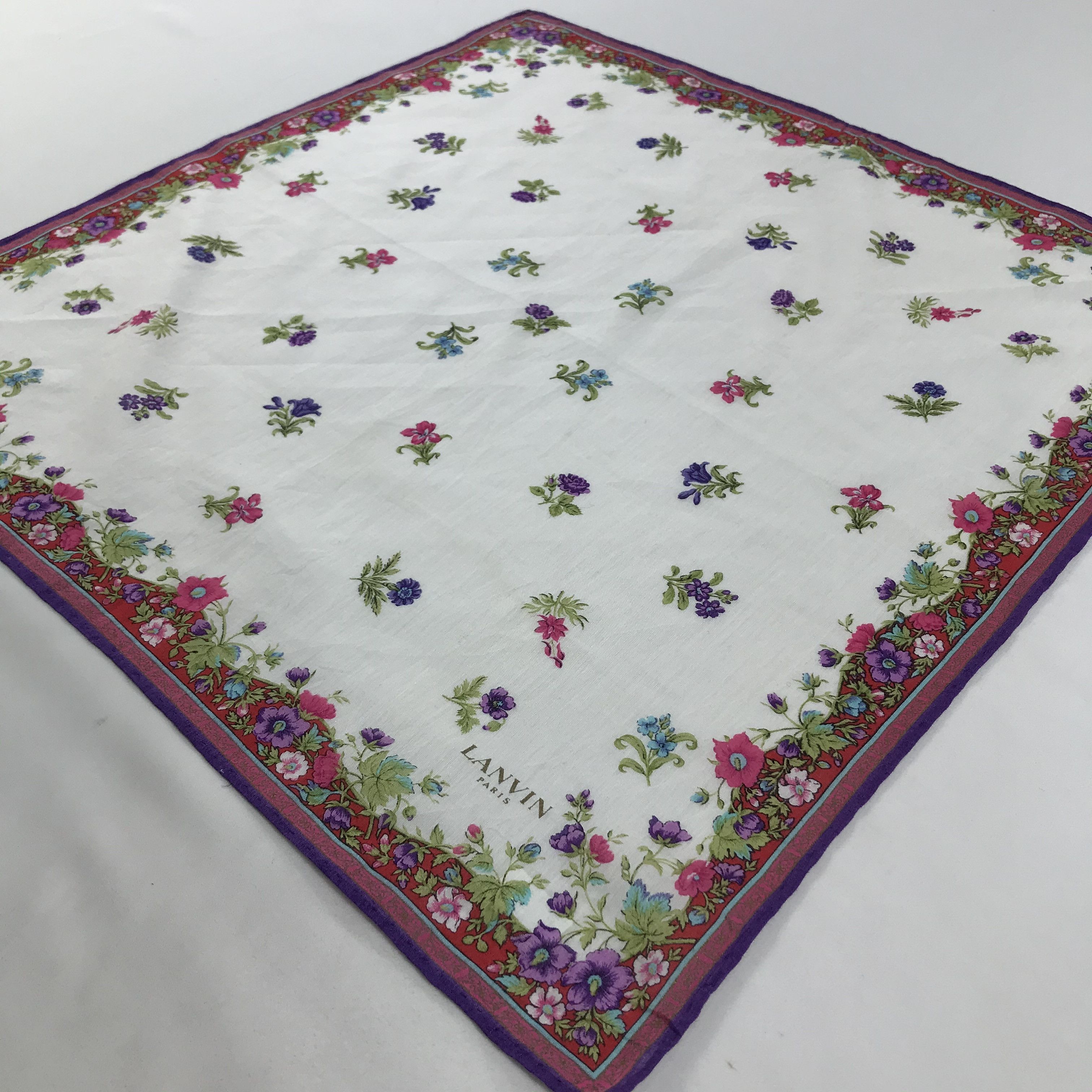 Lanvin × Vintage Lanvin Bandana / Handkerchief / Neckerchief - S1558 Size ONE SIZE - 2 Thumbnail
