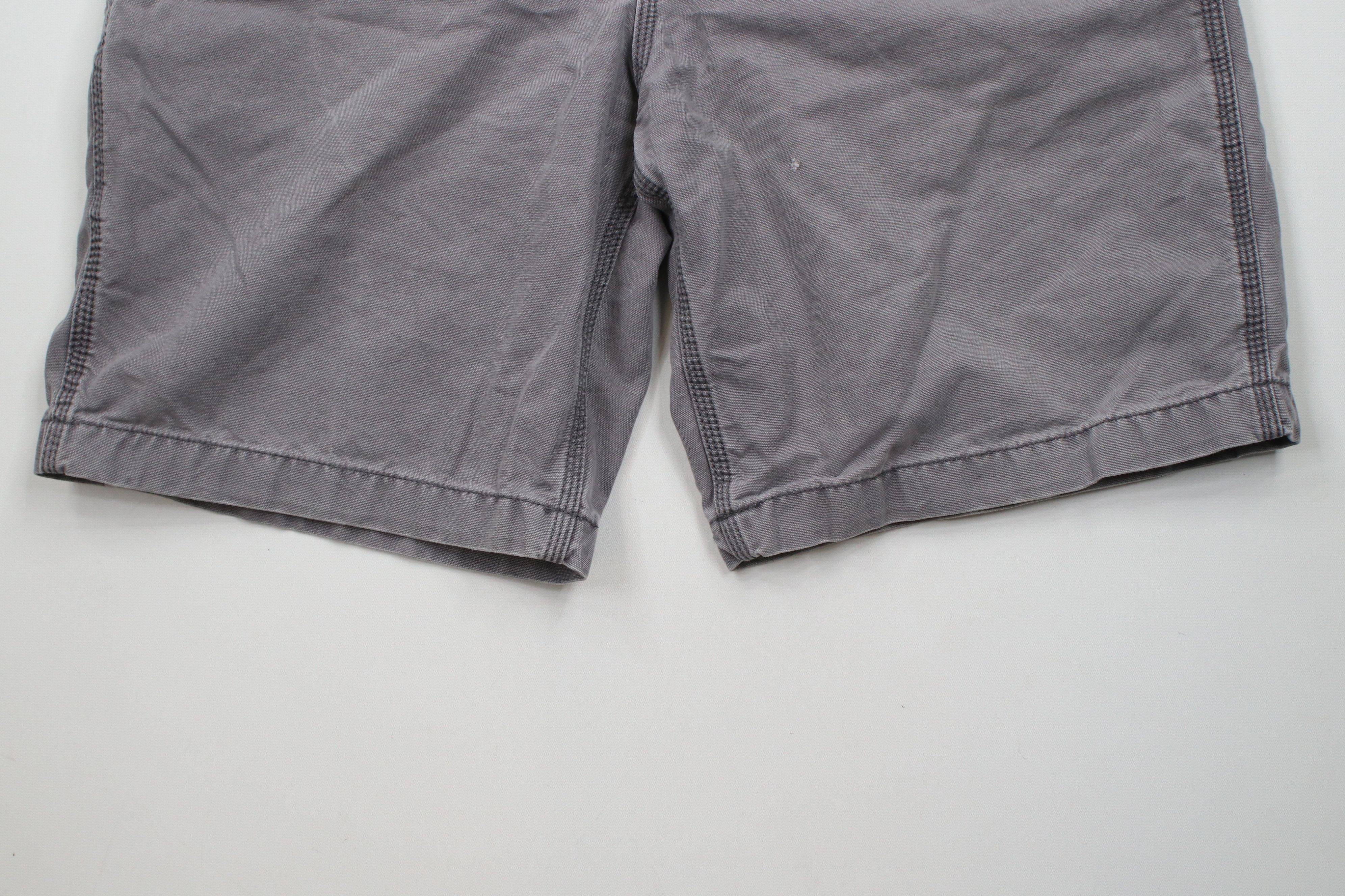 Carhartt × Vintage Vintage Carhartt Canvas Relaxed Fit Dungaree Shorts Gray Size US 34 / EU 50 - 4 Thumbnail