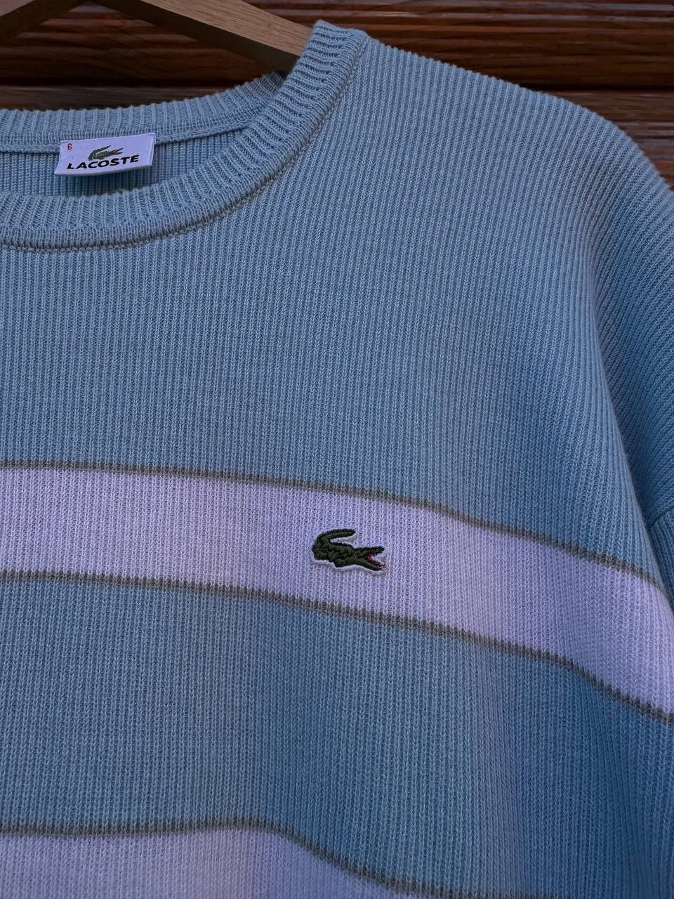 Lacoste × Vintage Vintage Lacoste Knit Sweater Size US XL / EU 56 / 4 - 4 Thumbnail