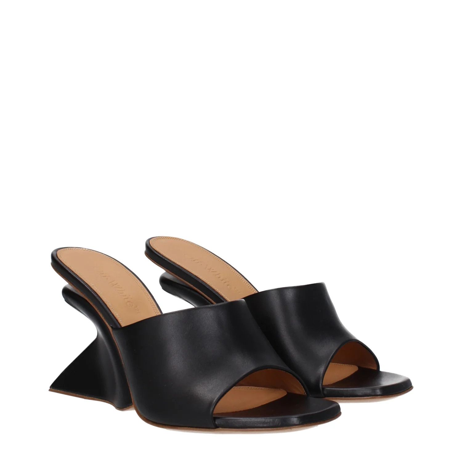Off-White ob1o1e1124 Leather Sandals in Black Size US 8 / IT 38 - 2 Thumbnail