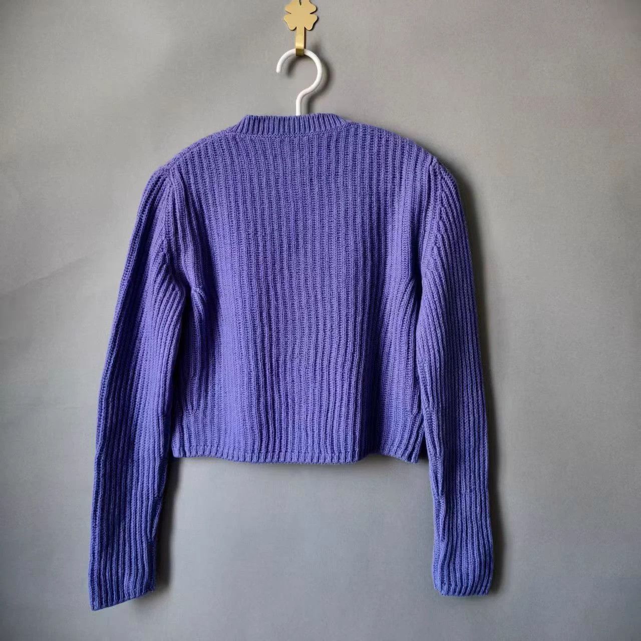 Miu Miu MIU MIU Purple Cashmere Cardigan Gemstone Buckle 99 Size XS / US 0-2 / IT 36-38 - 2 Thumbnail